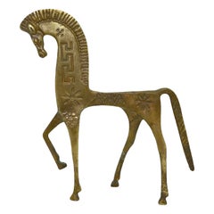 Patinated Etruscan Brass Horse Sculpture in Style of Pepe Mendoza