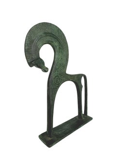 Patinated Etruscan Horse Bronze Sculpture Statue Weinberg Style 1970s