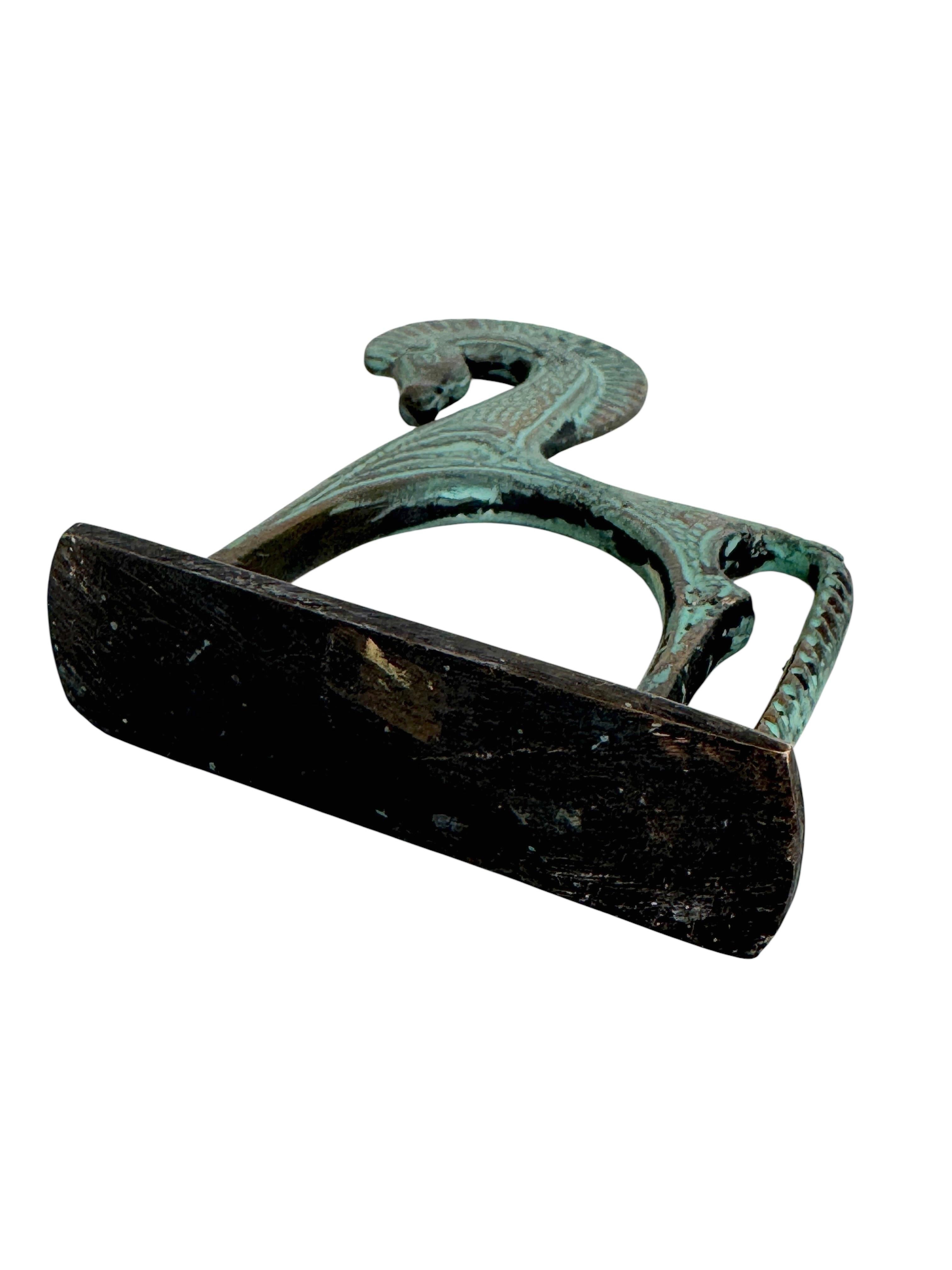 Fin du 20e siècle Sculpture étrusque patinée représentant un cheval, style Weinberg, années 1970 en vente