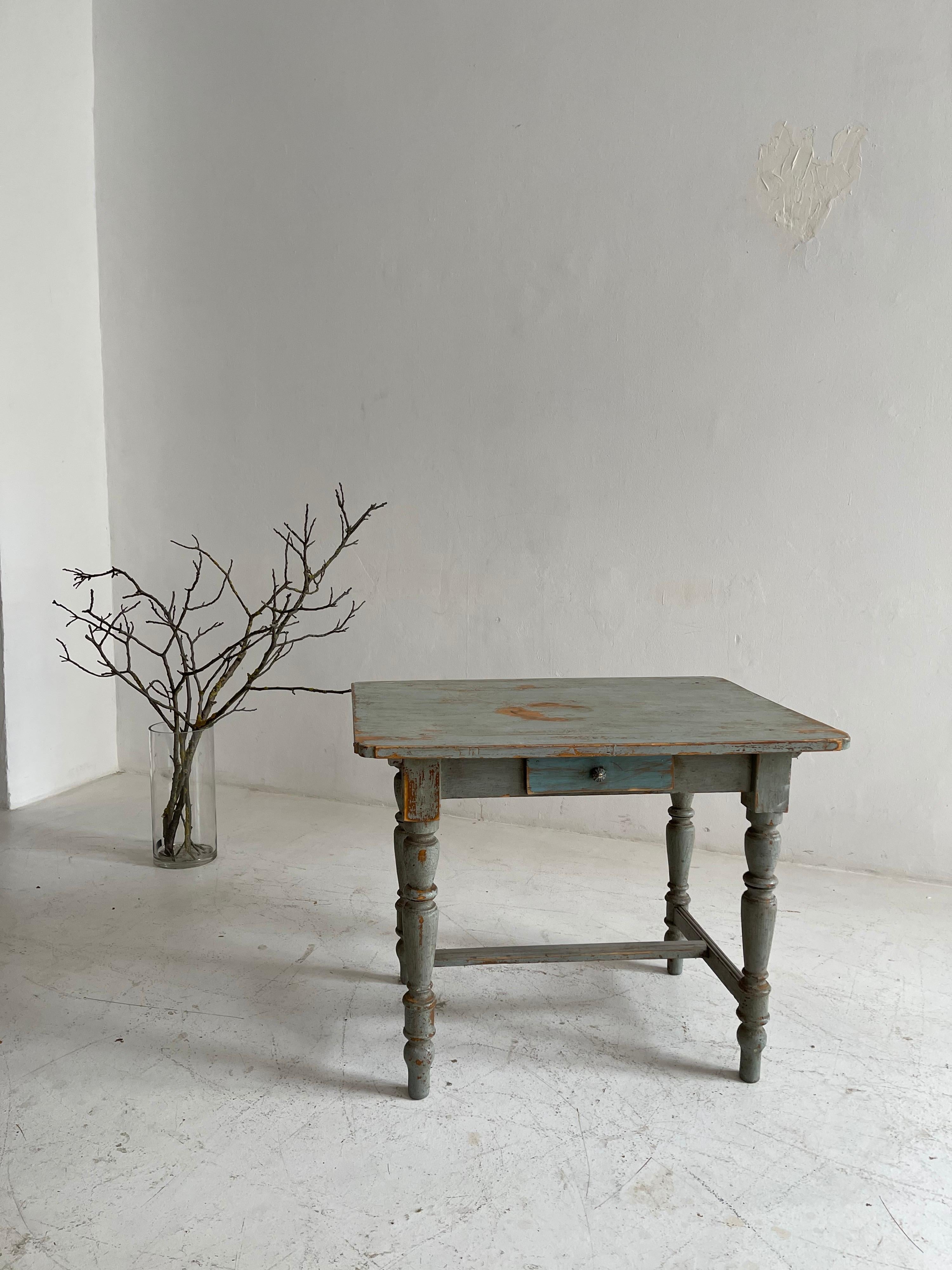 Patinated French Country Farm Side Table, French, 1920s 1