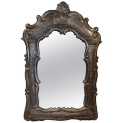 Patinated Gray Iron Mirror