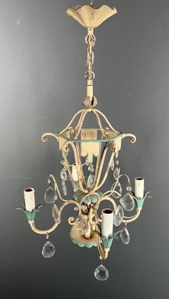 Patinated Hot Air Balloon with Crystals. French Work. Circa 1940