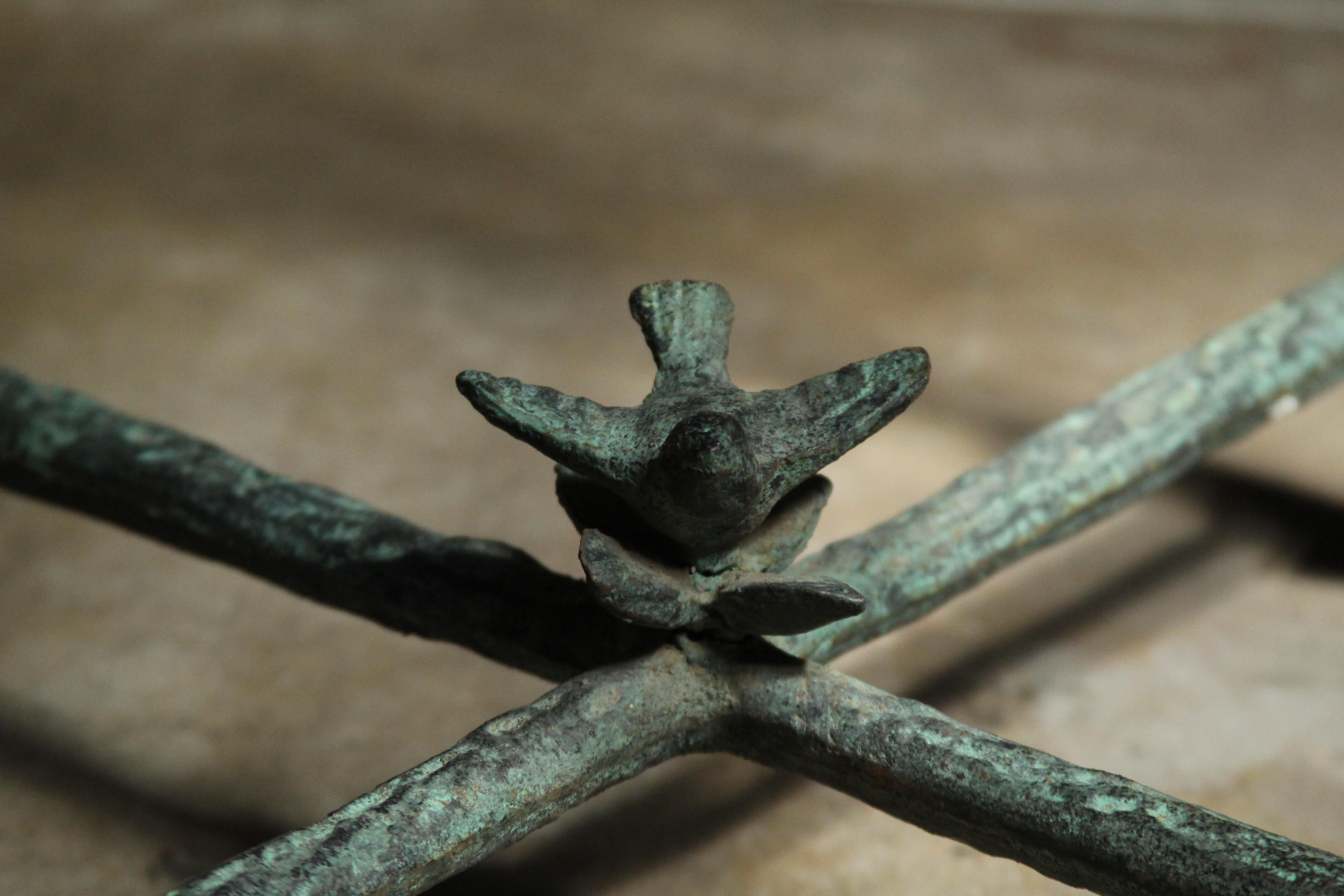 Patinated Iron Side Table After Diego Giacometti, 1980s 7