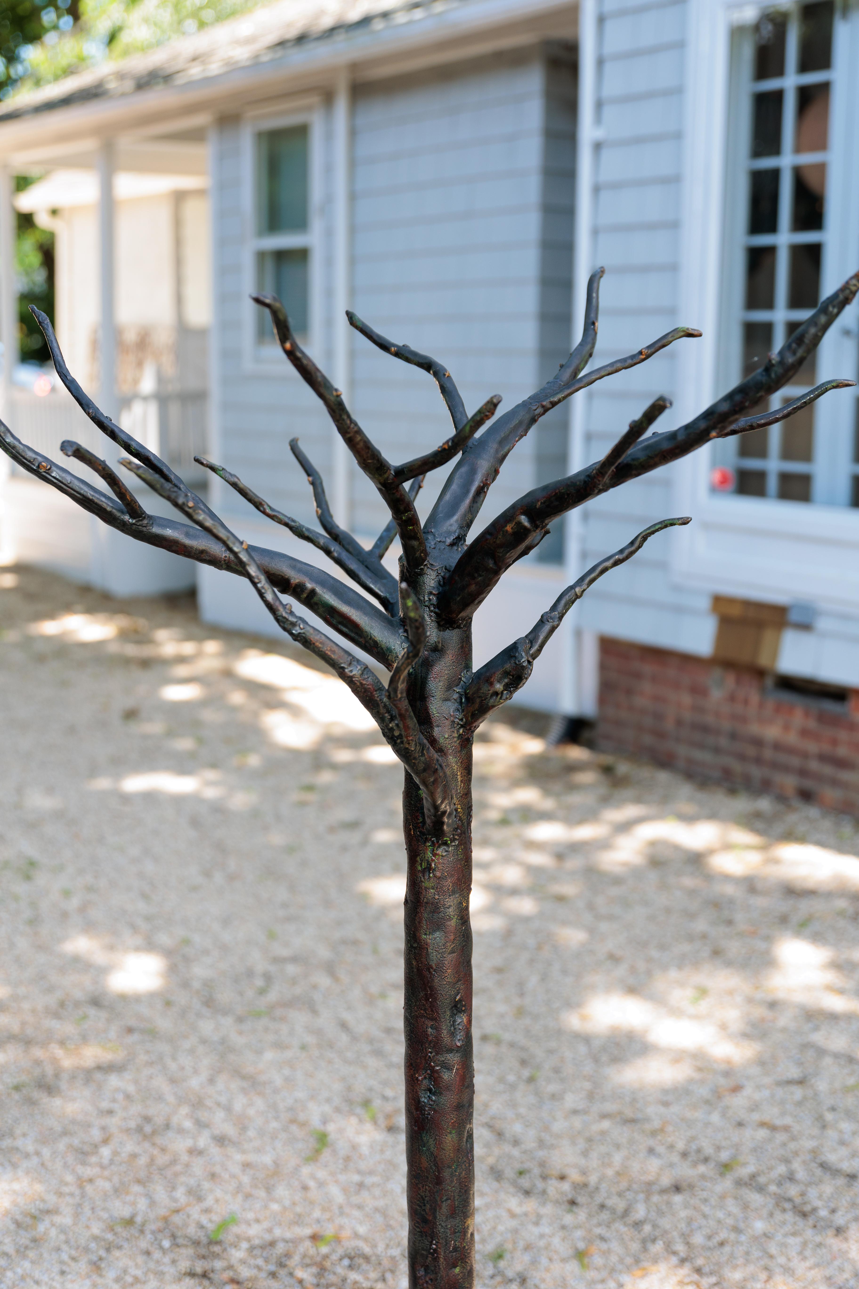 Patinated Iron Tree Form Sculpture In Excellent Condition For Sale In Bridgehampton, NY