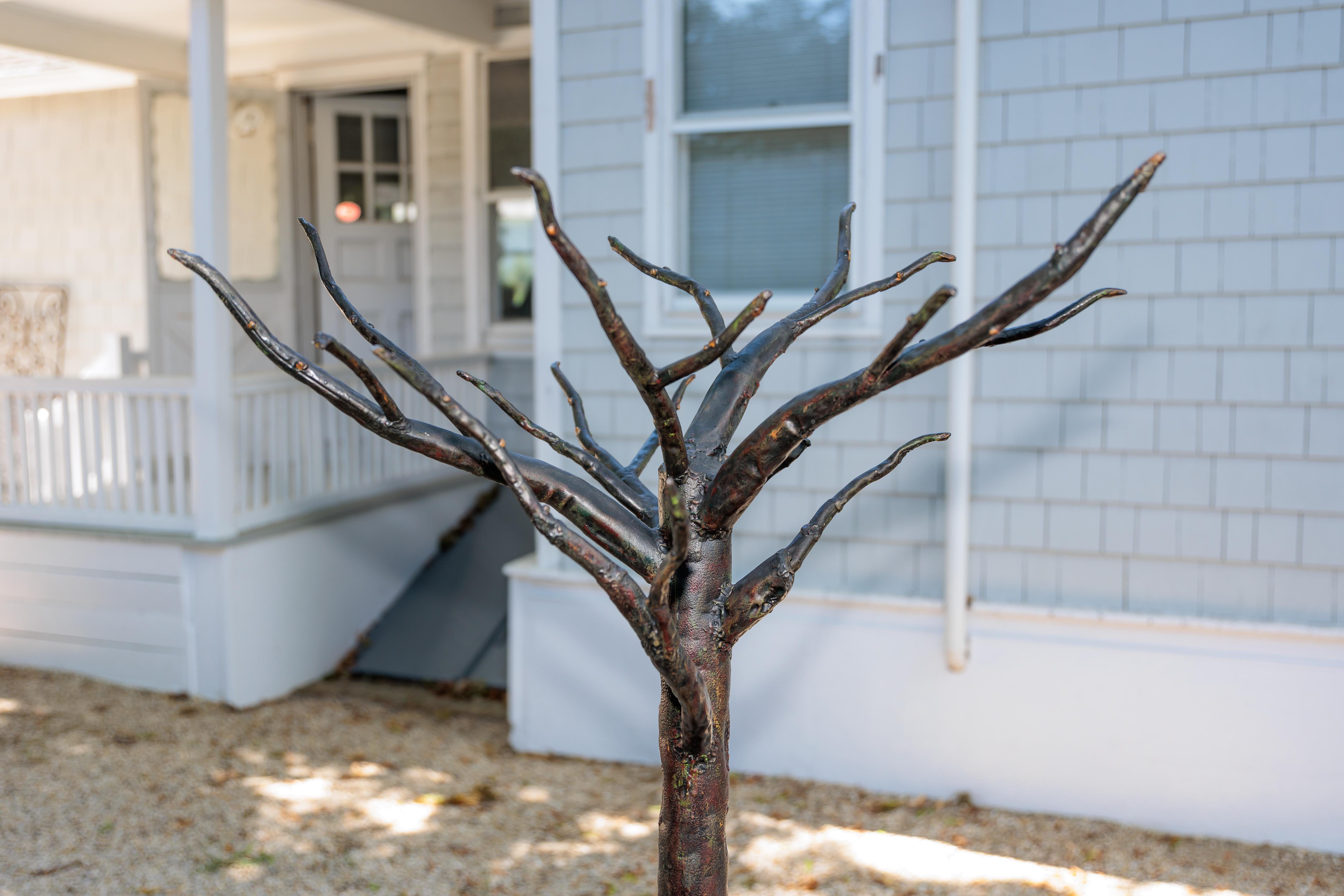 Patinated Iron Tree Form Sculpture In Excellent Condition For Sale In Bridgehampton, NY