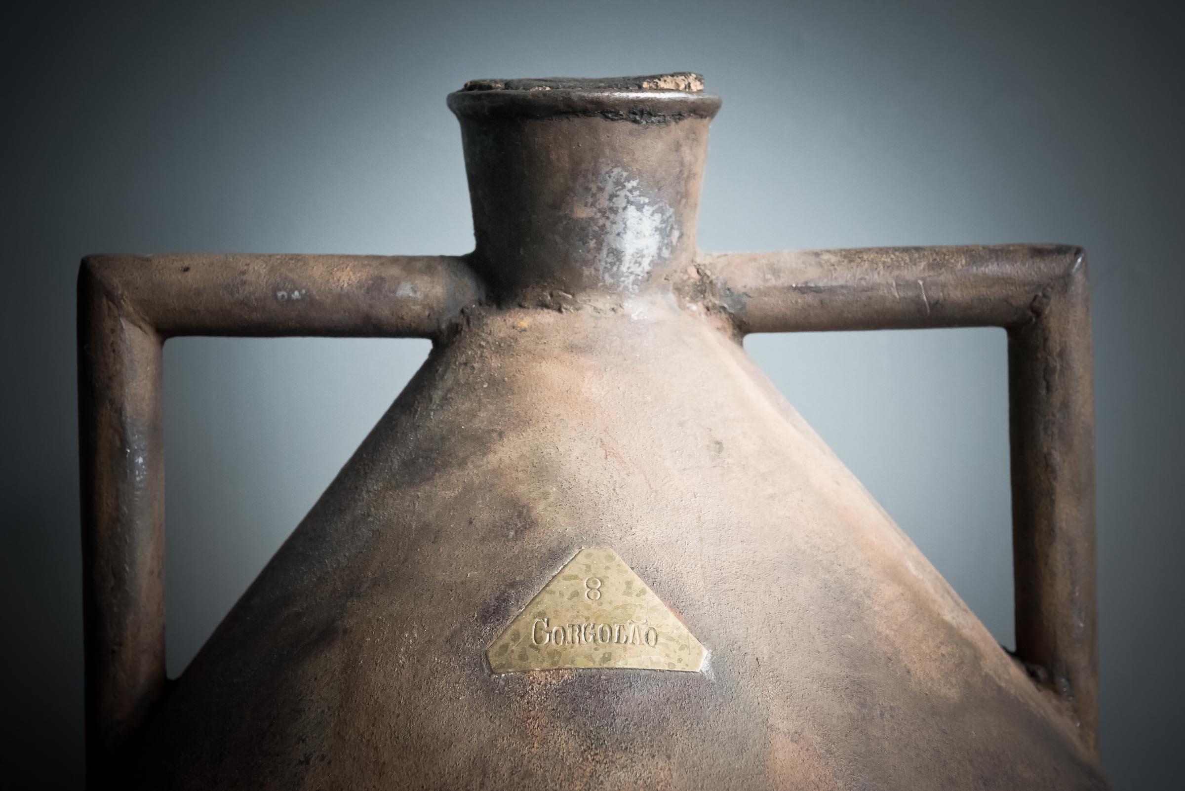 Patinated Italian Olive Oil Flagon In Good Condition For Sale In Alton, GB