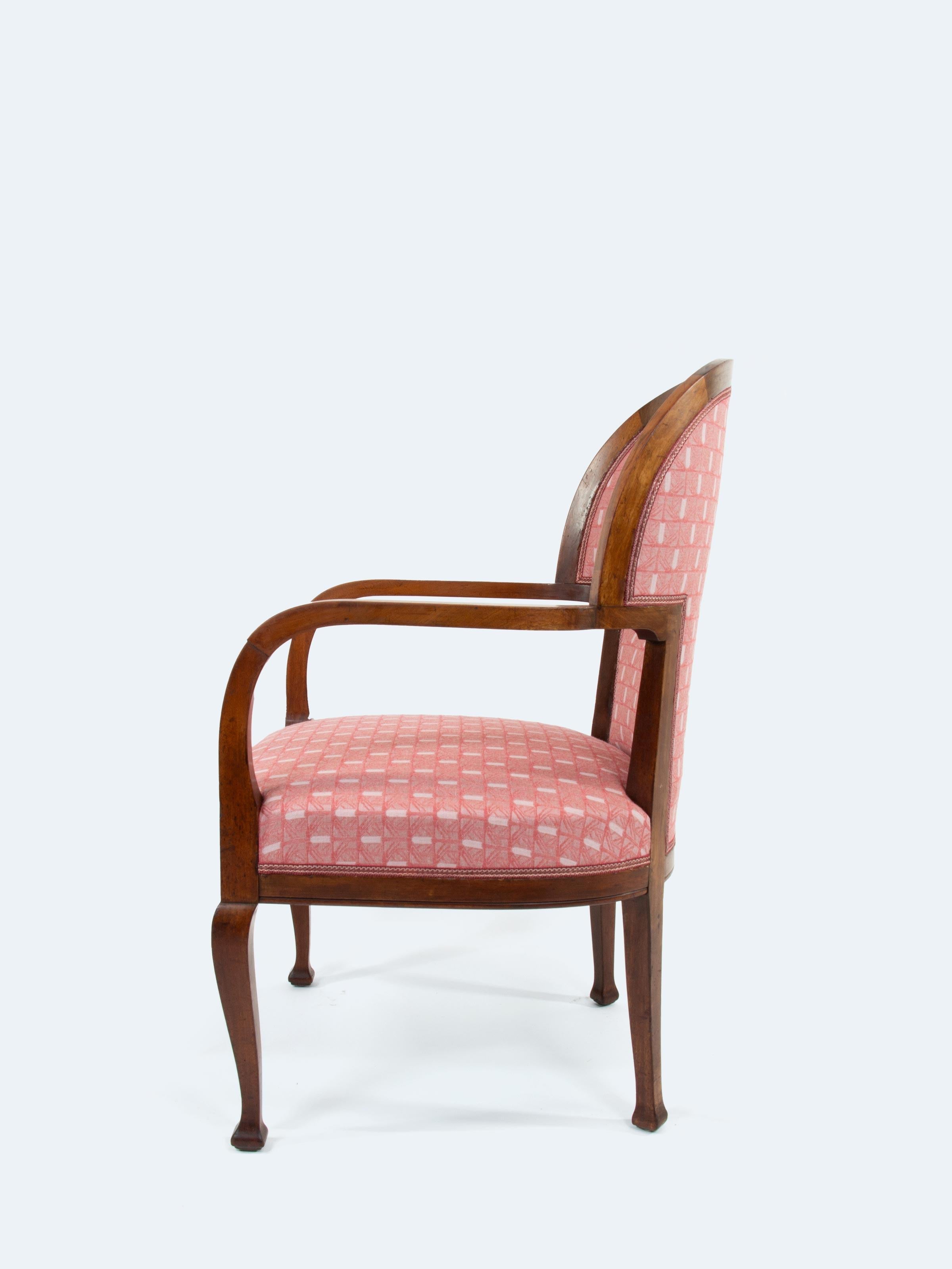 Allemand Fauteuil Jugendstil patiné par Henry van de Velde vers 1912/1913 en vente