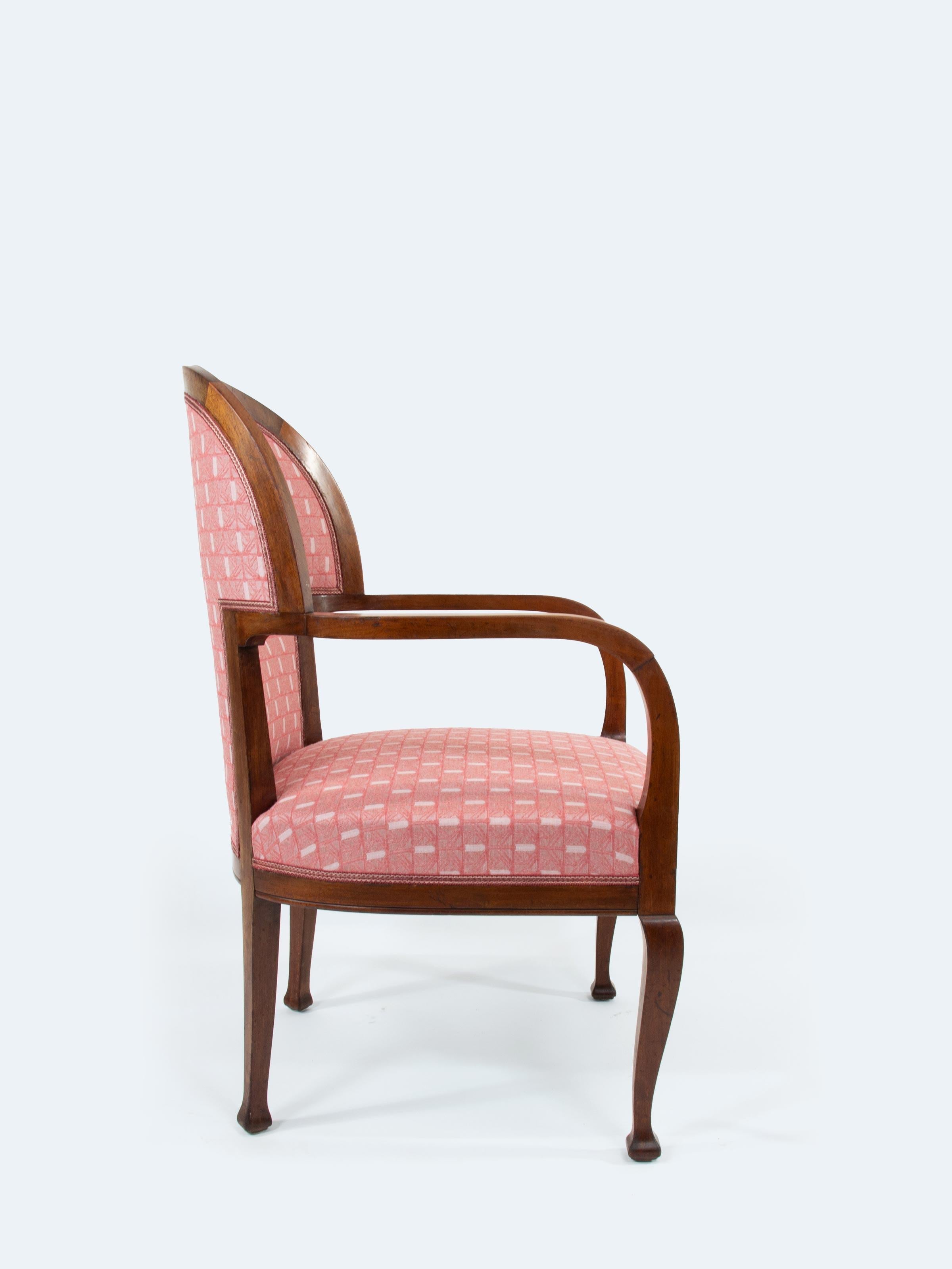 Laqué Fauteuil Jugendstil patiné par Henry van de Velde vers 1912/1913 en vente