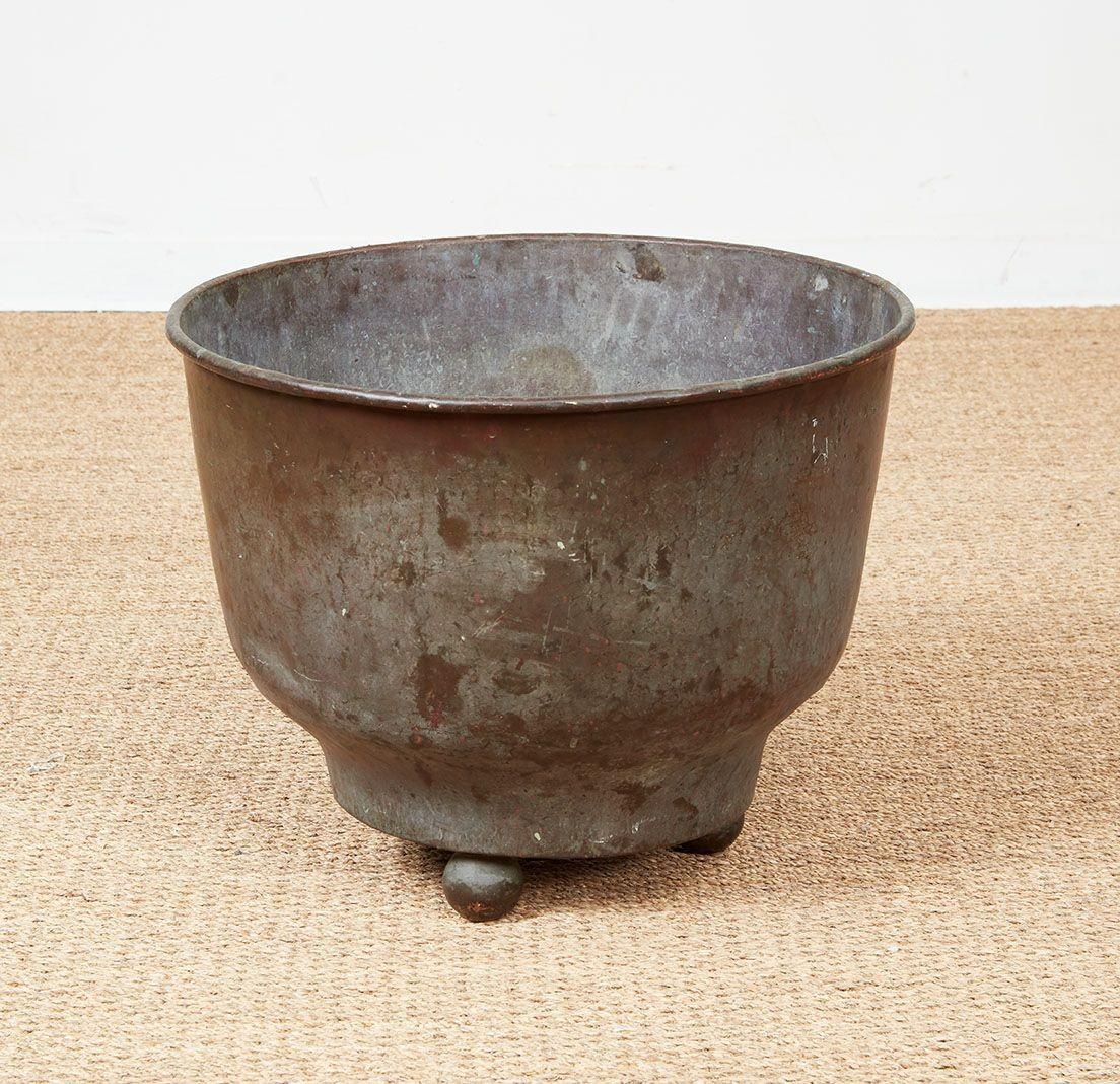 Patinated Kindling Bin with a Baronial Crest For Sale 1