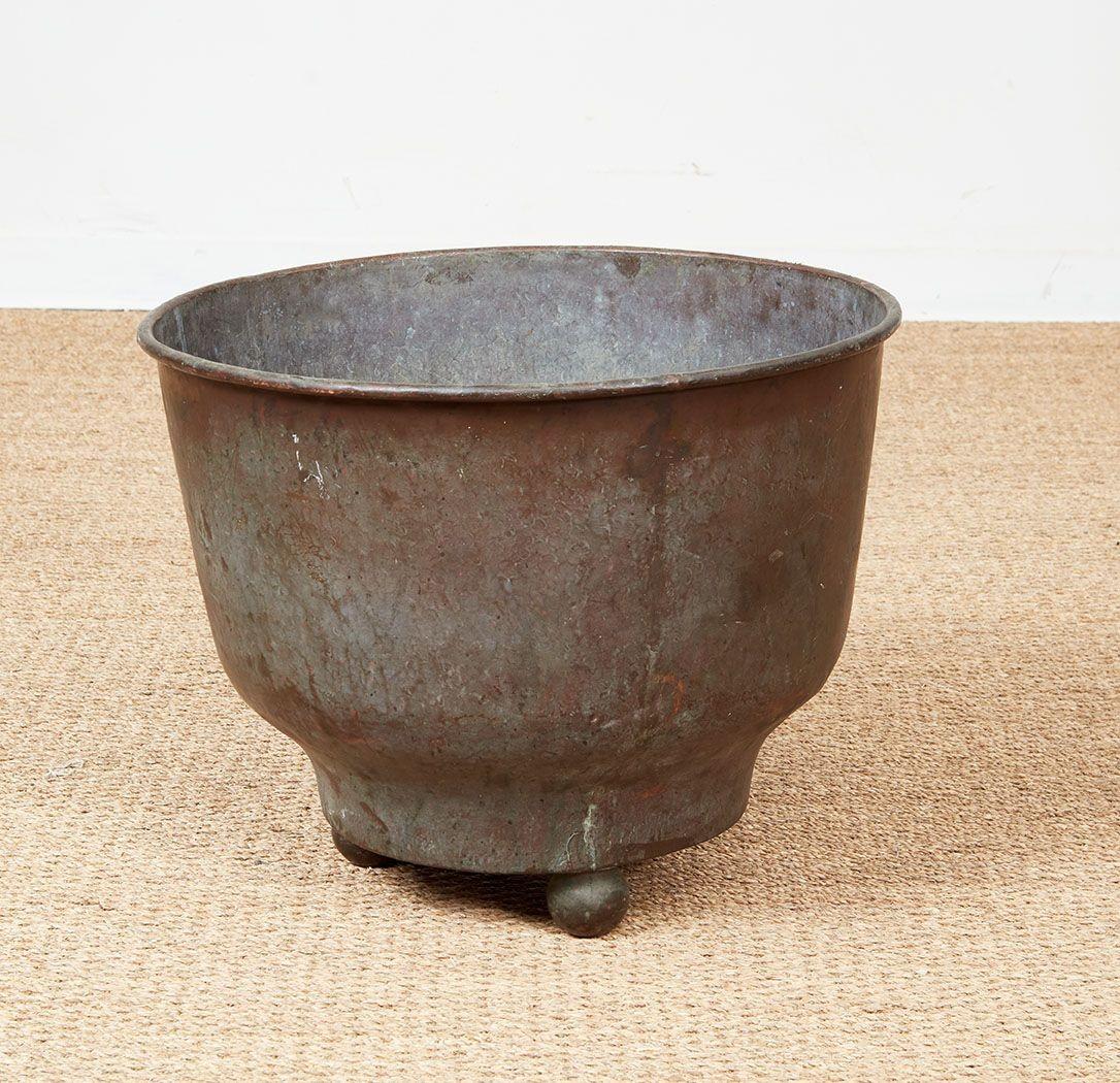 Patinated Kindling Bin with a Baronial Crest For Sale 2