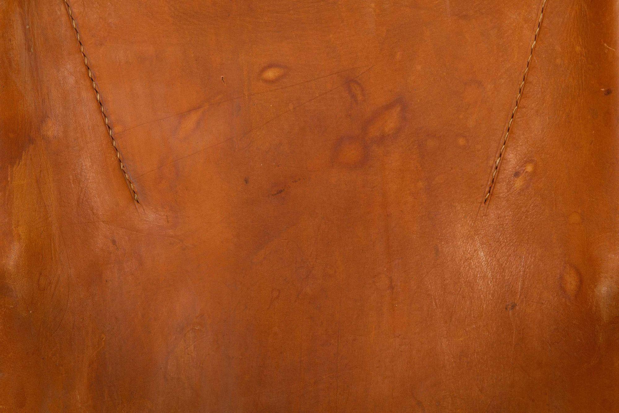 Patinated Leather and Oak “Safari” Chair by Wilhelm Kienzle ca. 1950 6