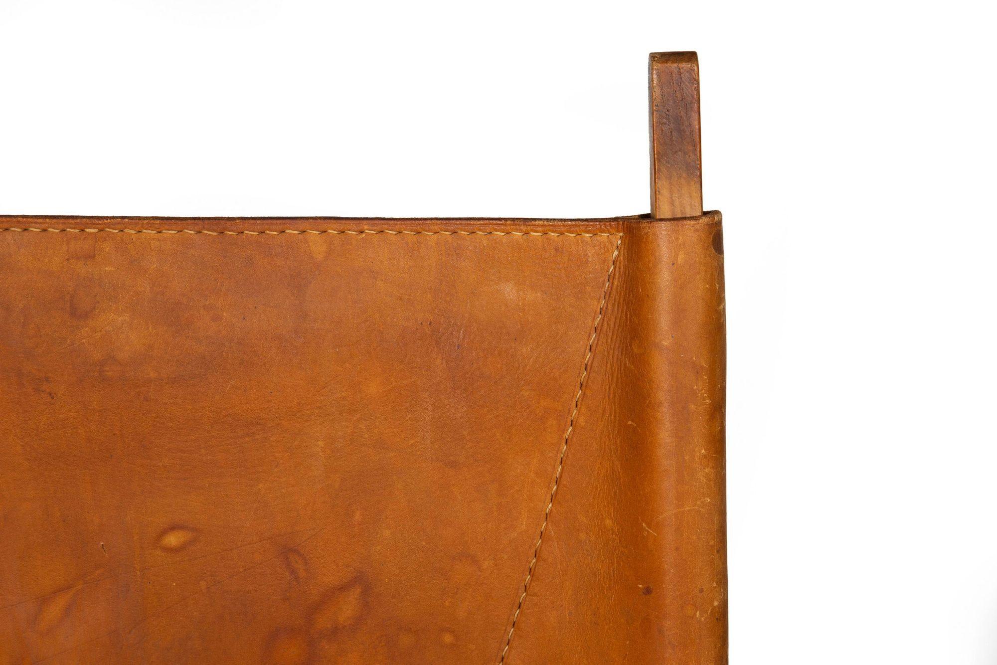 Patinated Leather and Oak “Safari” Chair by Wilhelm Kienzle ca. 1950 1