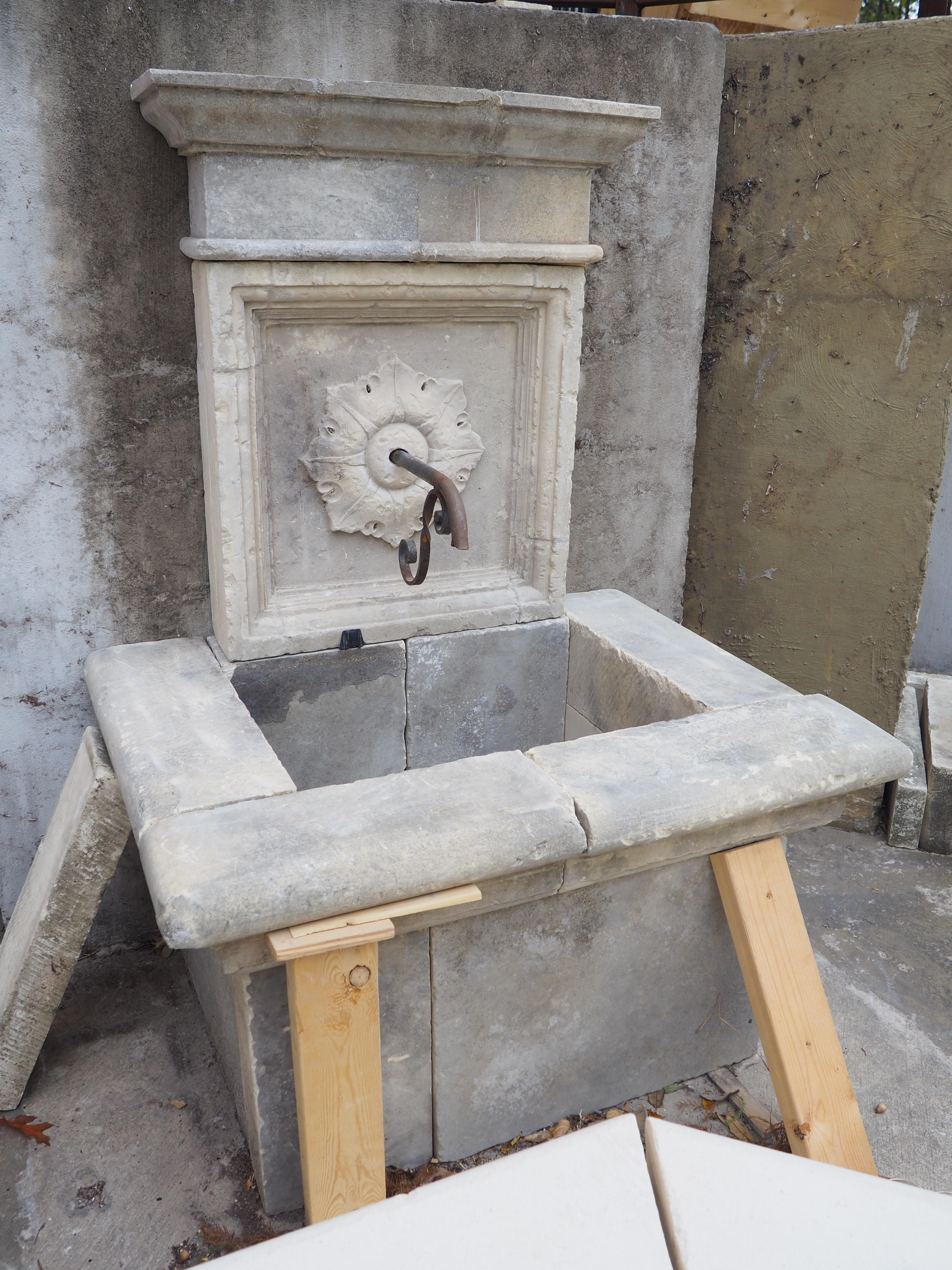 Patinated Limestone Wall Fountain from Southern Italy 6