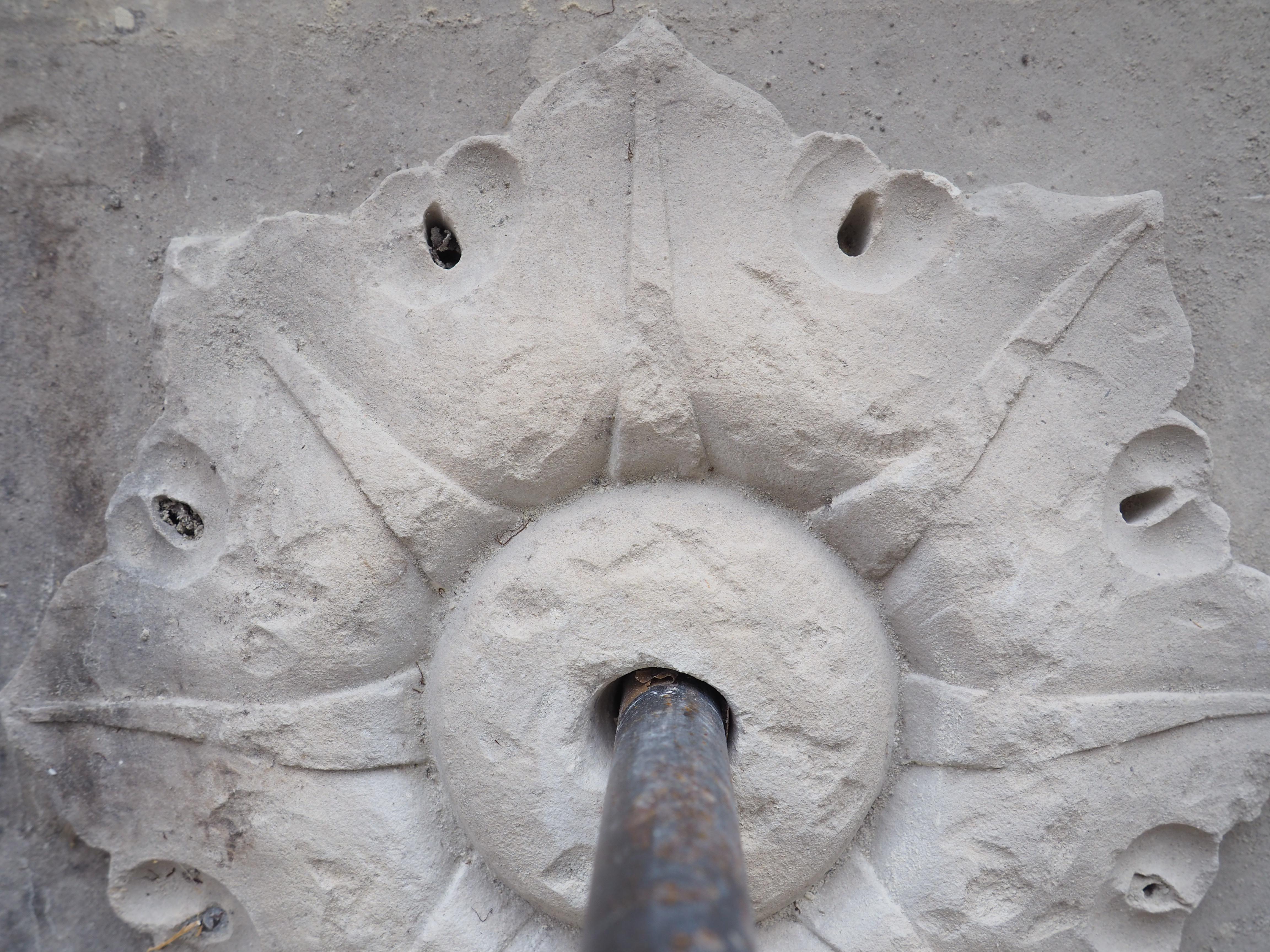 Patinated Limestone Wall Fountain from Southern Italy 1