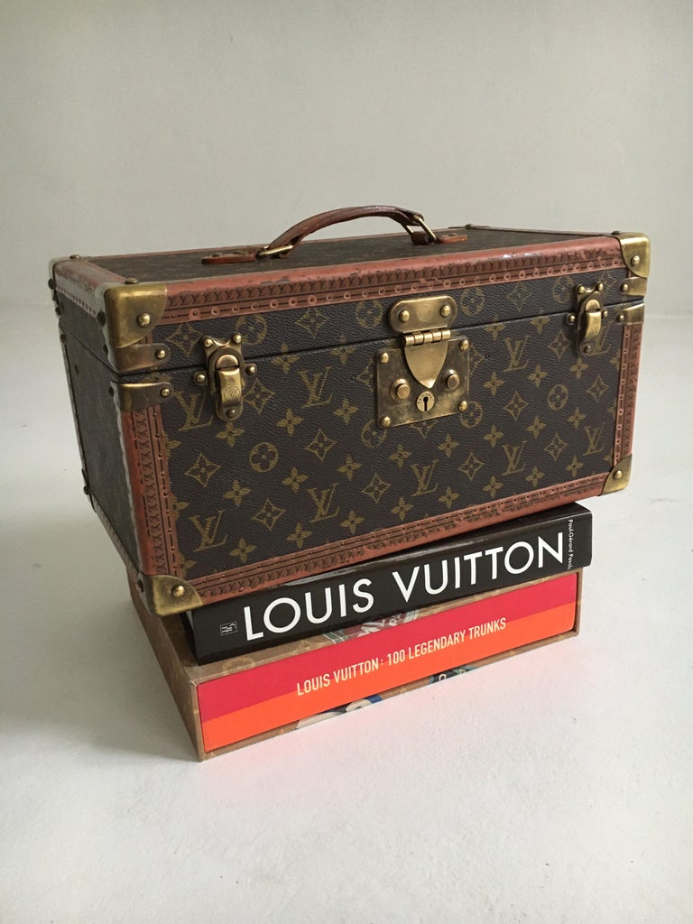Patinated Louis Vuitton Train Case Louis Vuitton Beauty Case, France, 1990s at 1stDibs