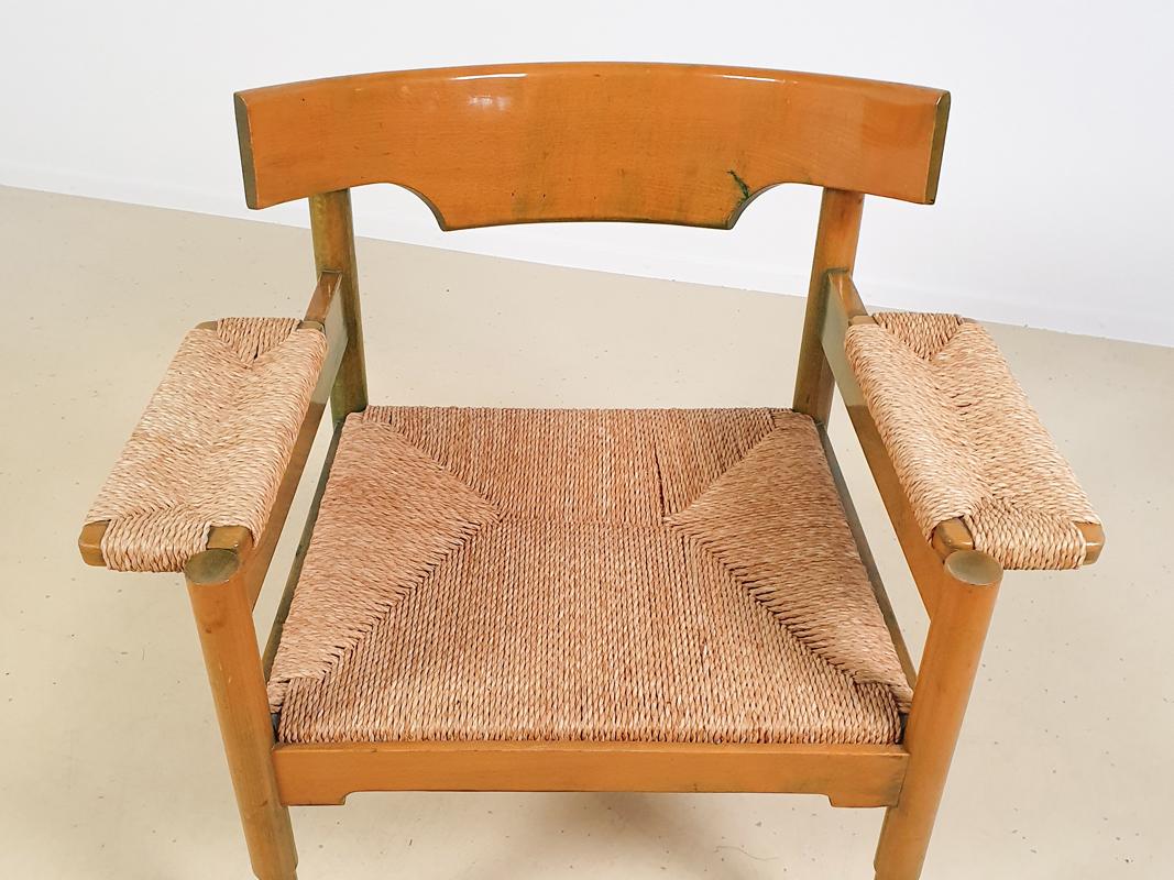 Patinated low chair by Vico Magistretti for Cassina, 1950s
Armchair, Italian design, Cassina

In 1920 Magistretti was born in Milan, the city in which he graduated in architecture in 1945, and where his professional career has spun its story ever