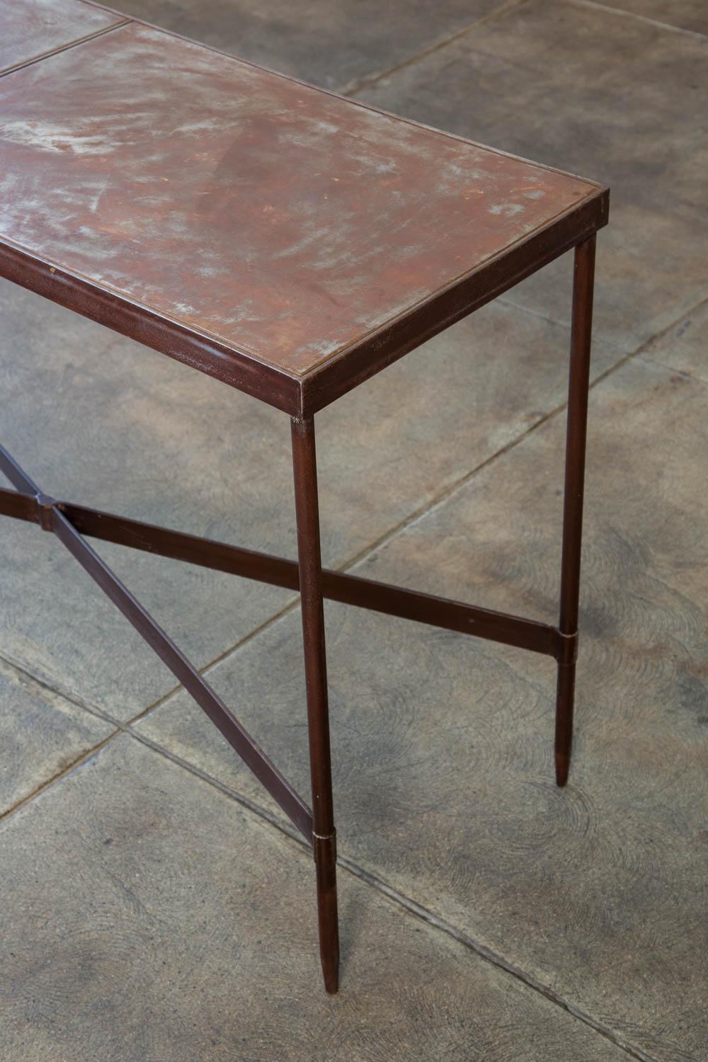 Patinated Metal Console Table 4