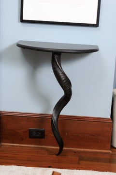 Patinated Metal Console Table