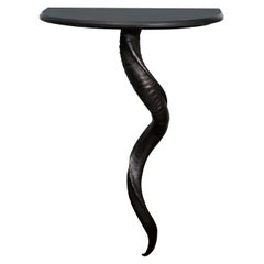 Patinated Metal Console Table