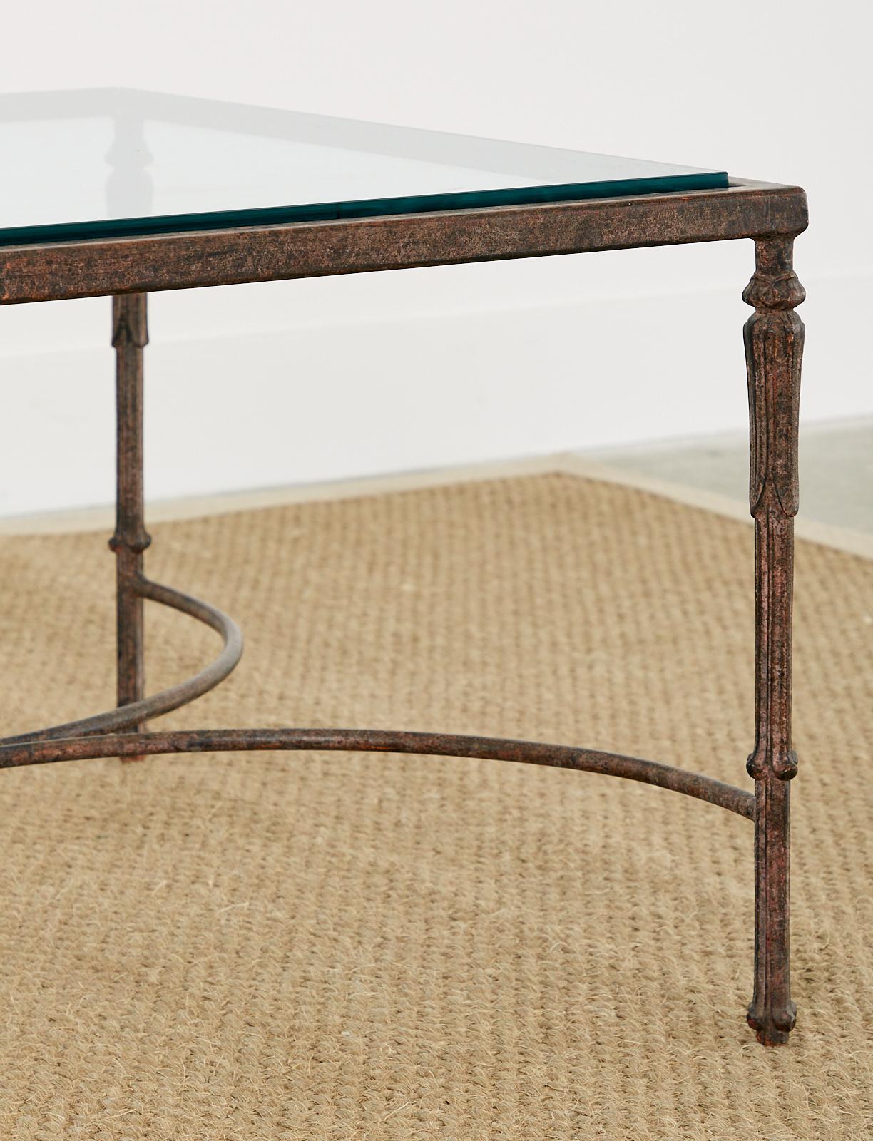 Patinated Neoclassical Maison Jansen Style Bronze Cocktail Table 6