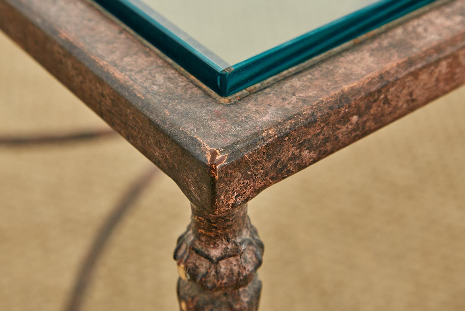 Patinated Neoclassical Maison Jansen Style Bronze Cocktail Table 9