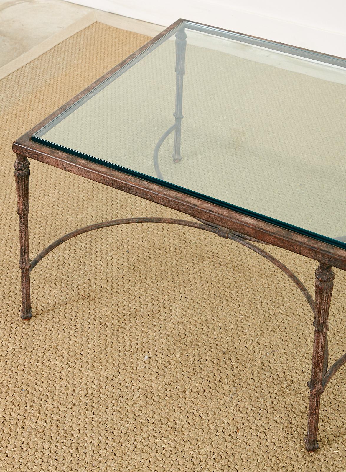 Patinated Neoclassical Maison Jansen Style Bronze Cocktail Table 2