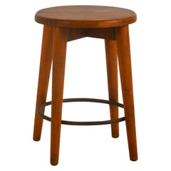 Tabouret en chêne patiné dans le style des artisans de Marolles