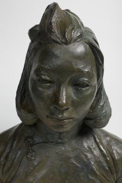 Busto de escayola patinada de una mujer asiática por Herbert McRae Miller