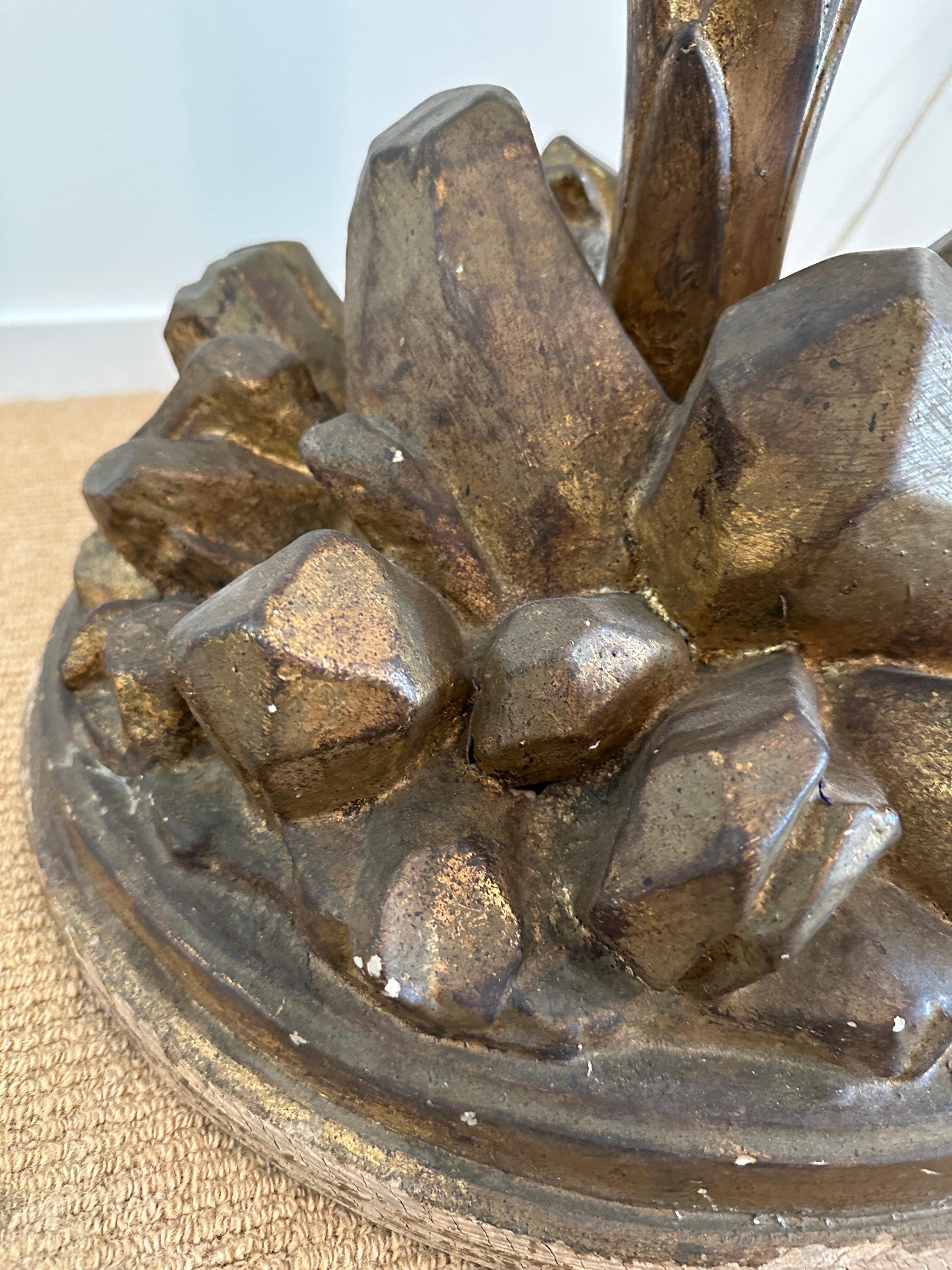 Paire de torchères à palmier en résine patinée et plâtre à la manière de Serge Roche en vente 2