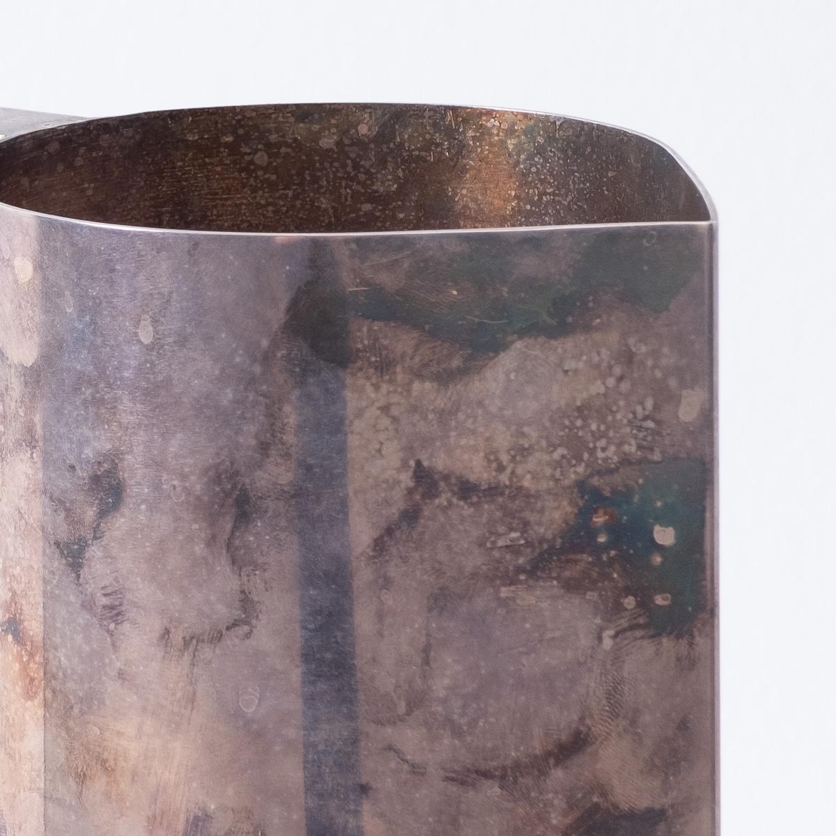 Modern Patinated Silver Pitcher Armani Casa, Italy, 1990s