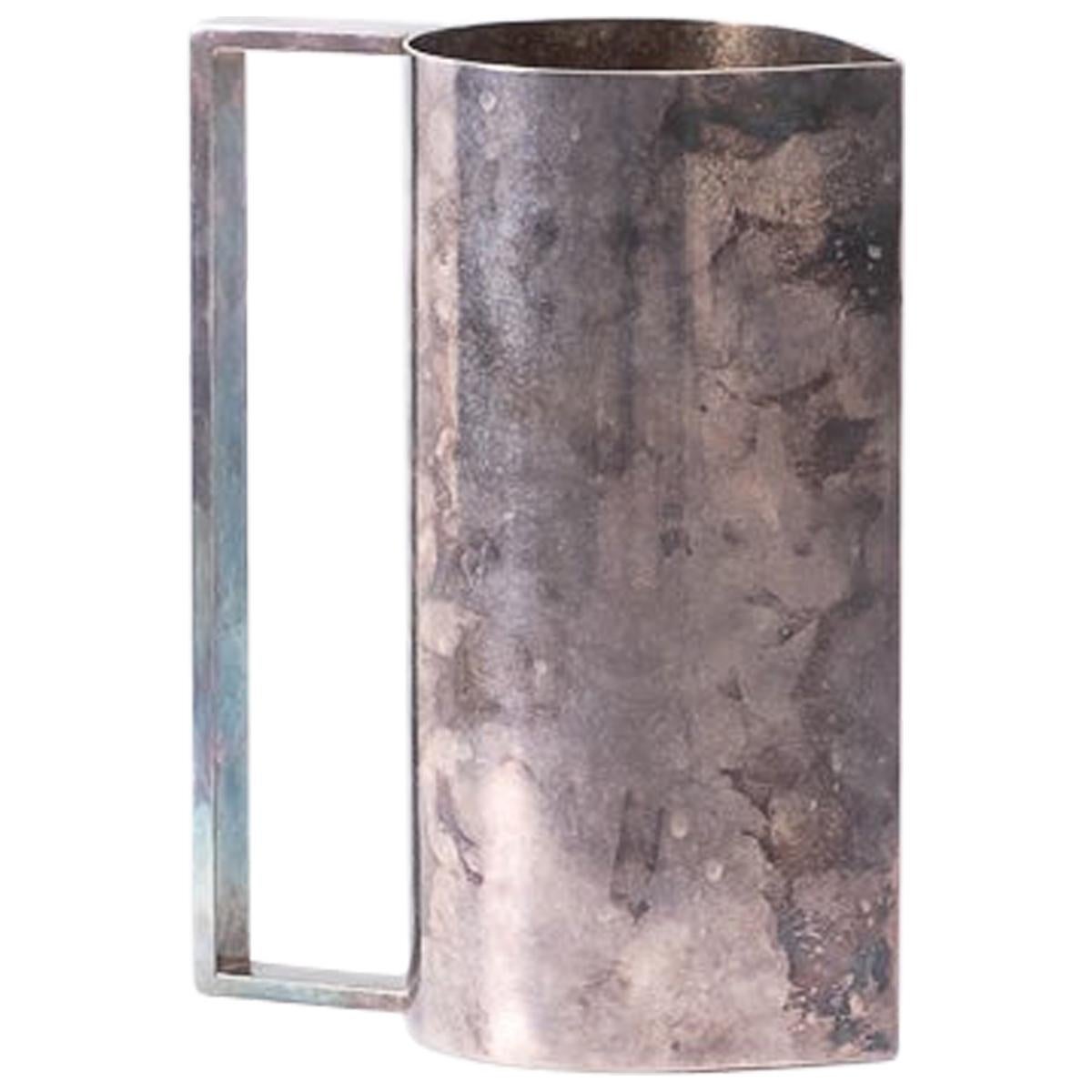 Patinated Silver Pitcher Armani Casa, Italy, 1990s