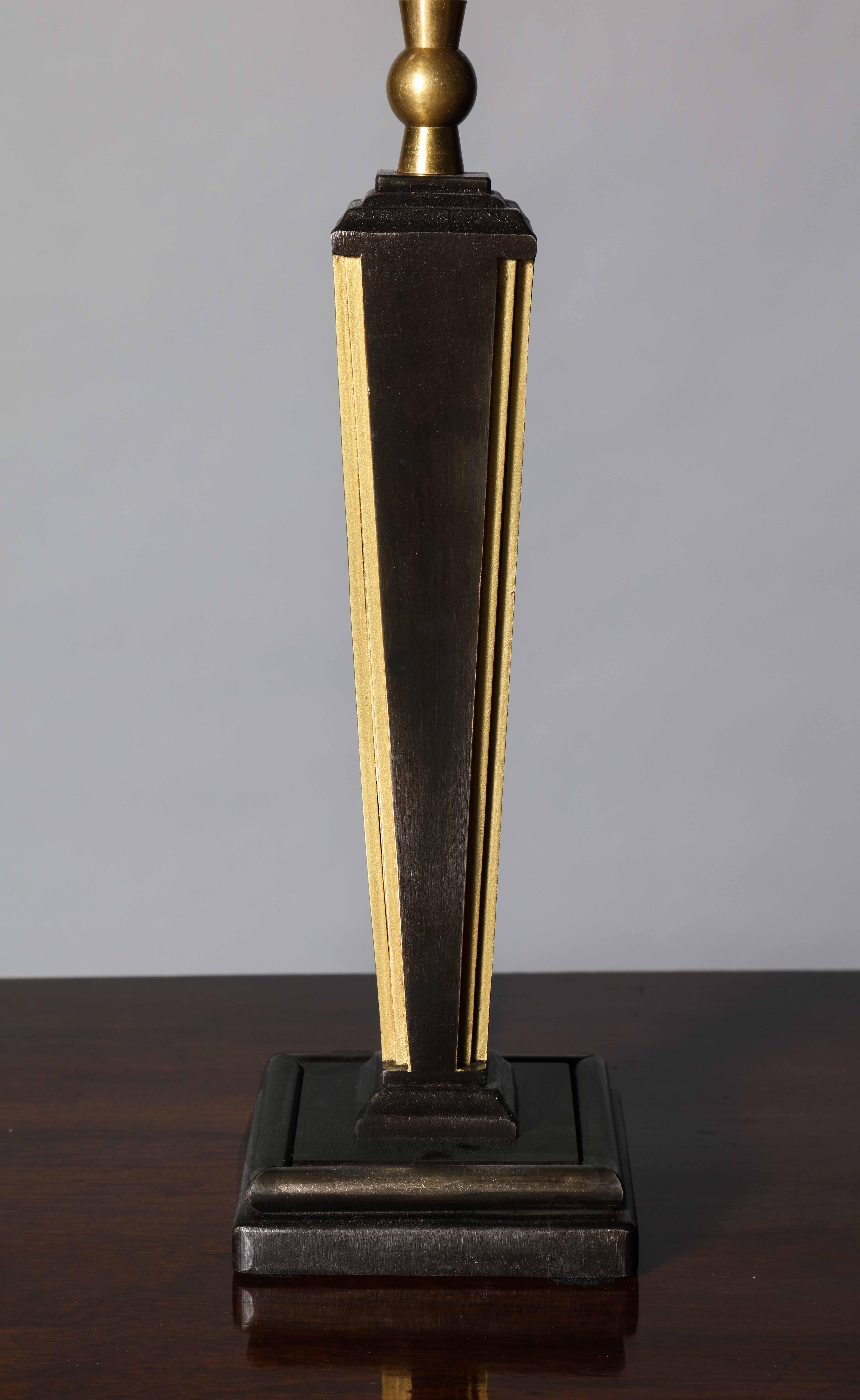 American Contemporary Neoclassical 'Inverted' Table Lamp with Gold Detail For Sale