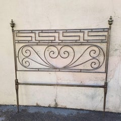 Patinated Steel Bed, Width 140cm, 19th Century