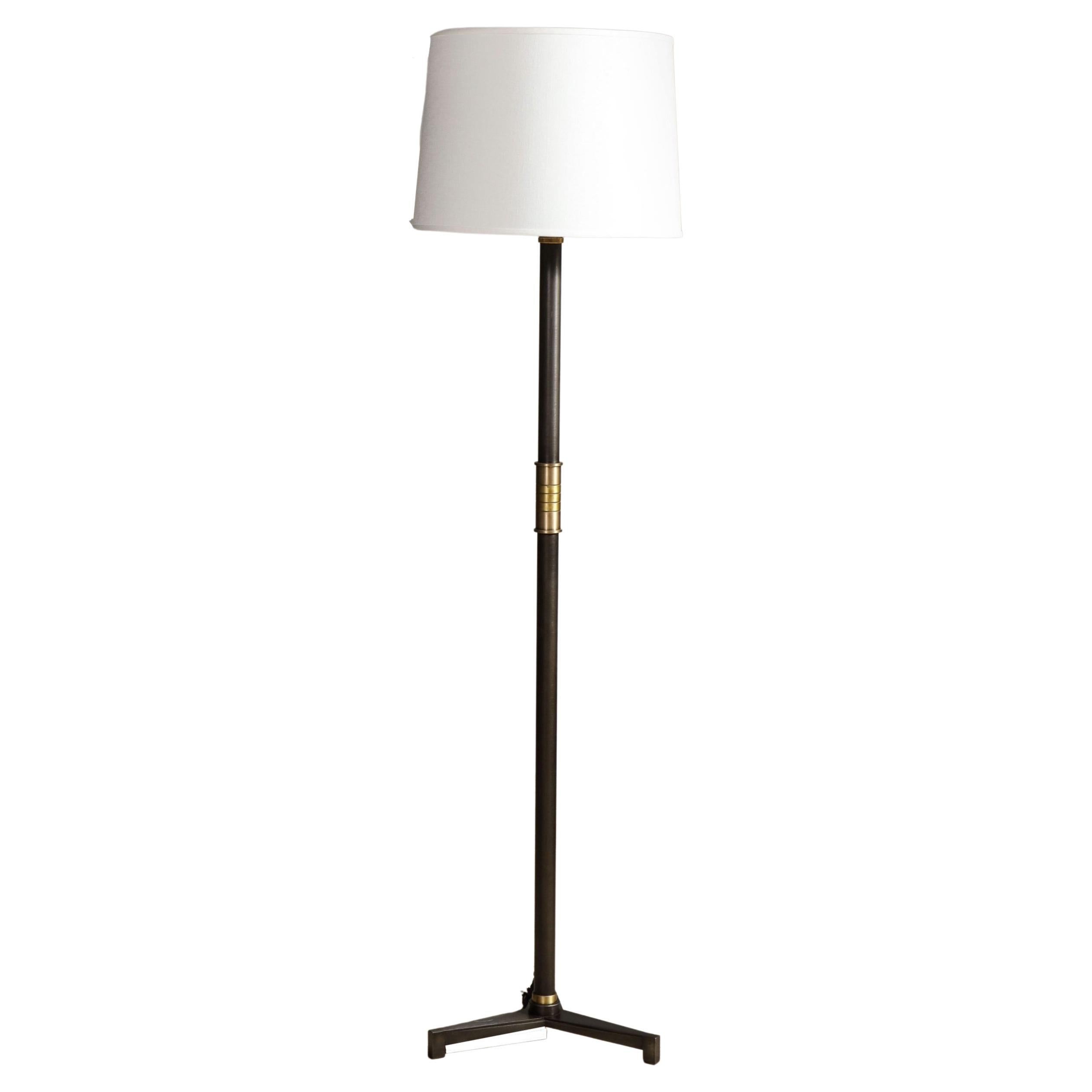 Contemporary 'Trefoil' Floor Lamp with Bronze Details For Sale