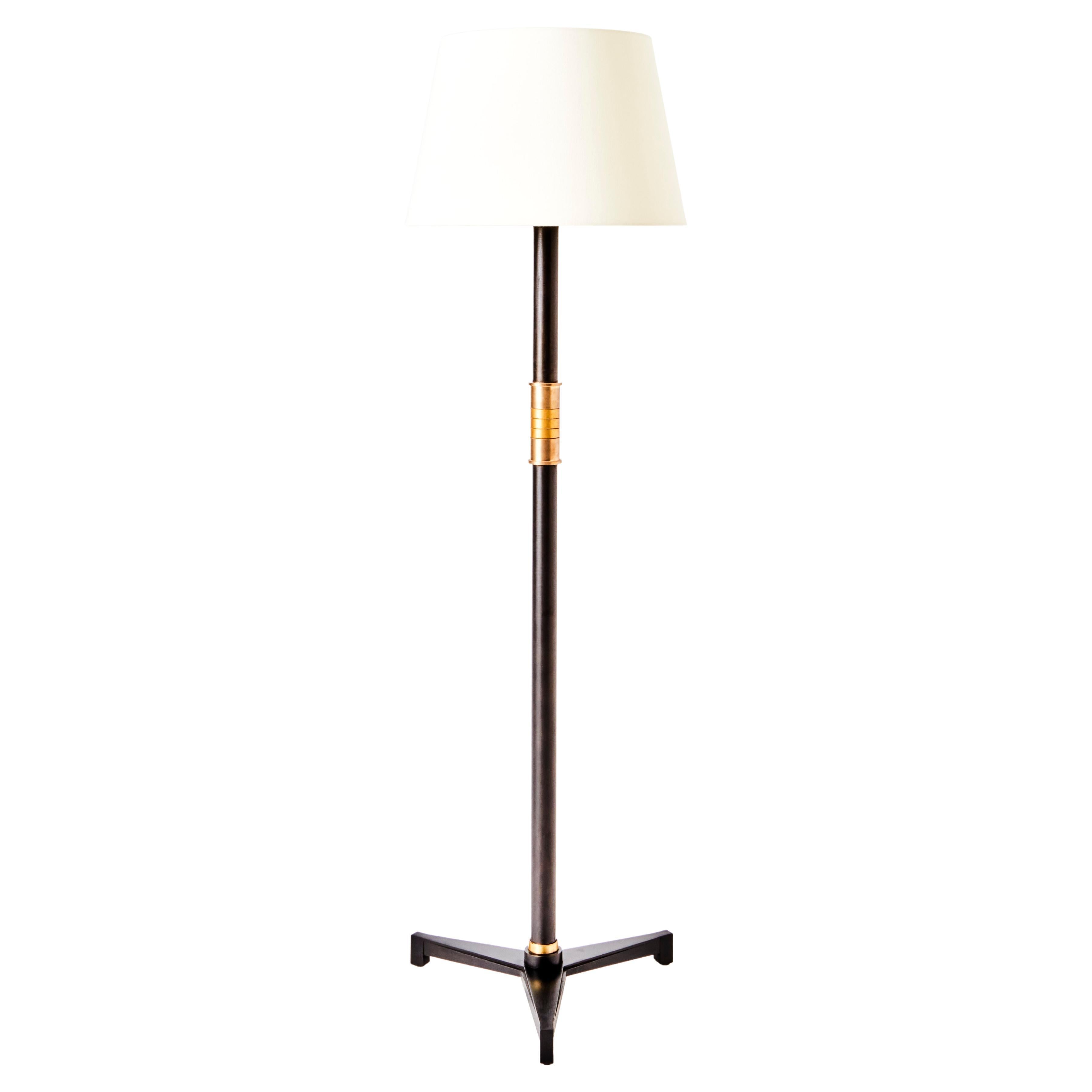 Contemporary 'Trefoil' Reading Lamp with Bronze Details