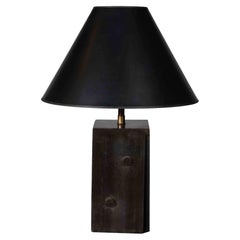 Patinated Steel 'Dice' Table Lamp