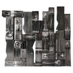 Patinated Steel Flatware Molds by Lunt Silversmiths