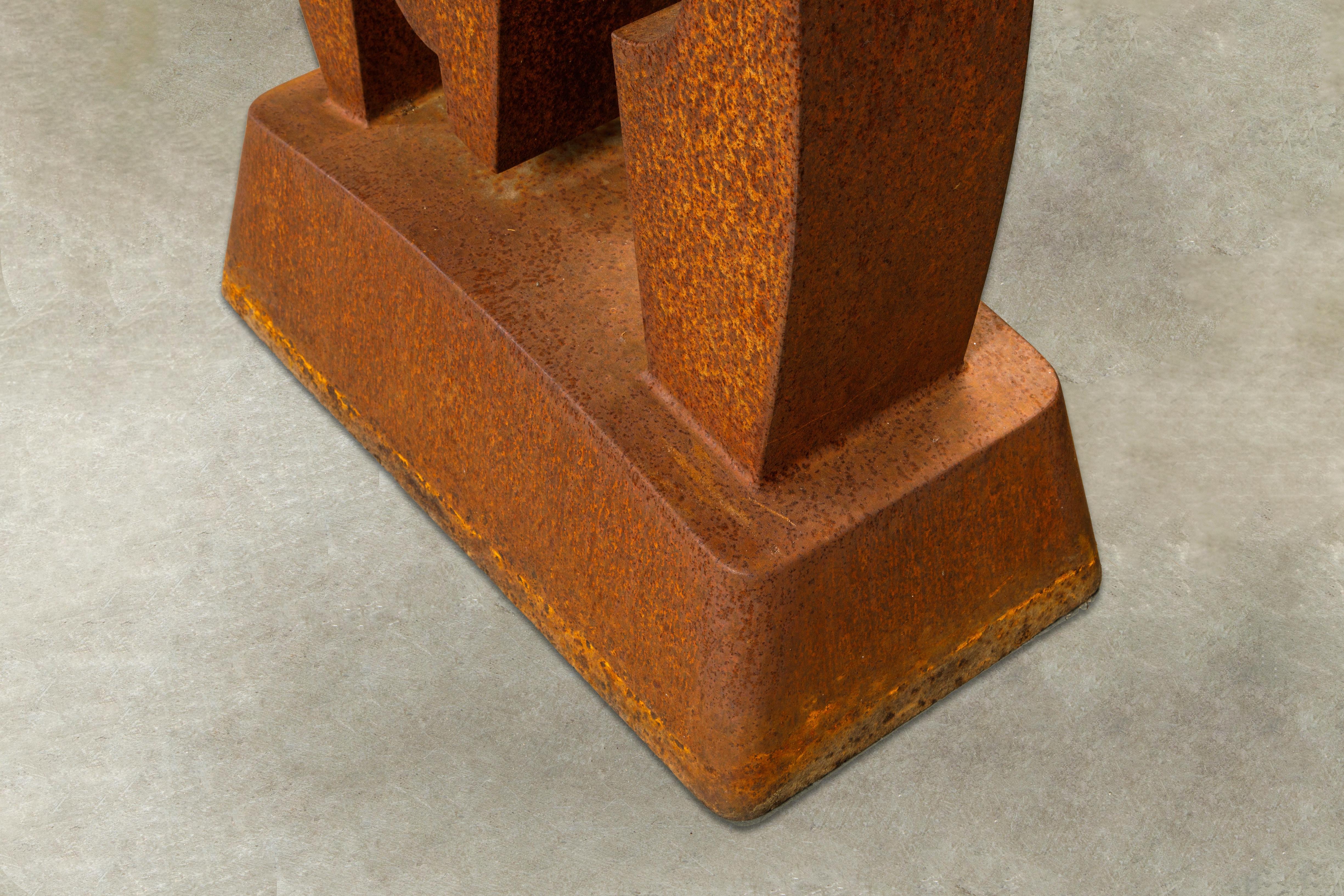 Patinated Steel Sculpture by Arnie Garborg, Signed and Dated 1997 5