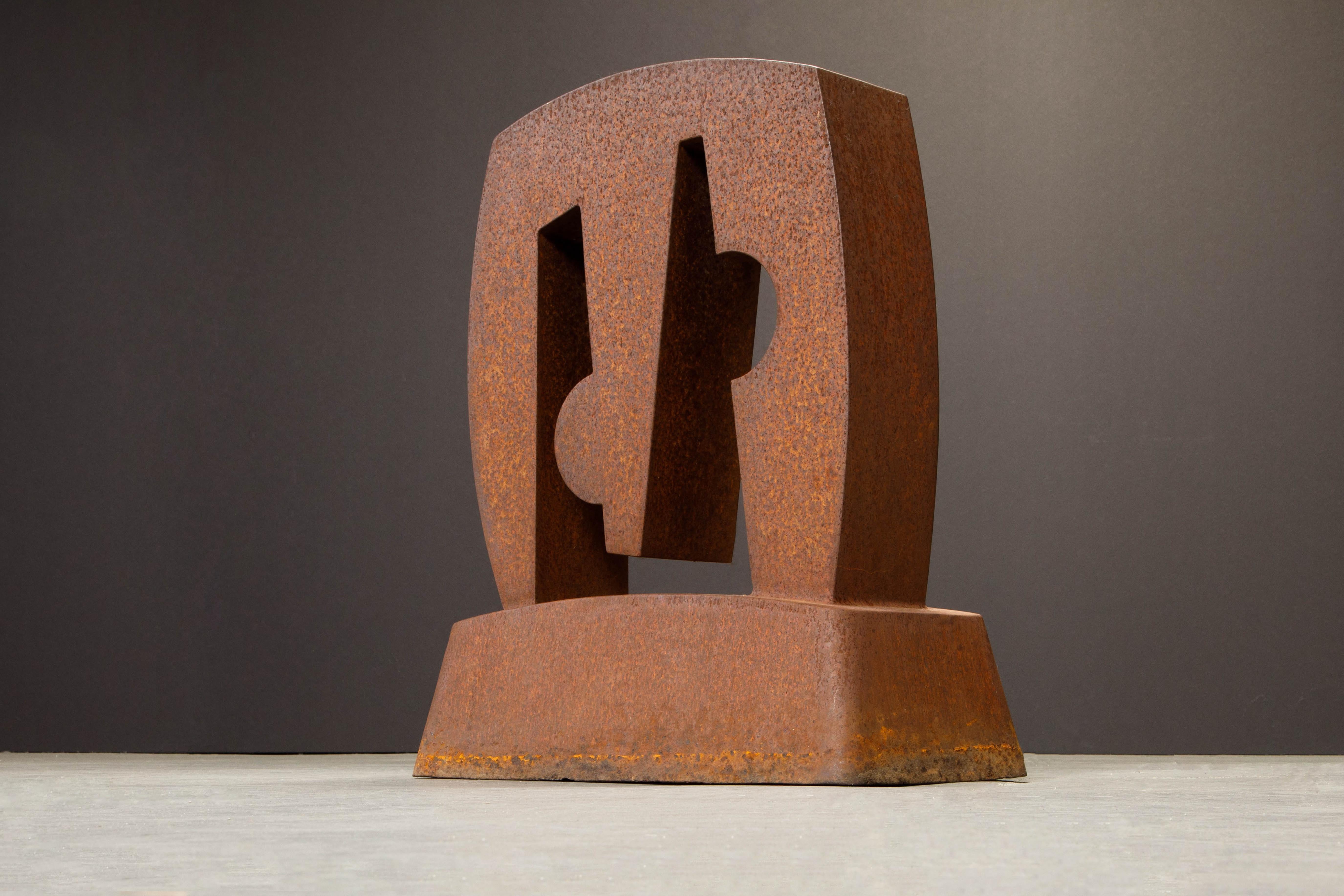 Patinated Steel Sculpture by Arnie Garborg, Signed and Dated 1997 14