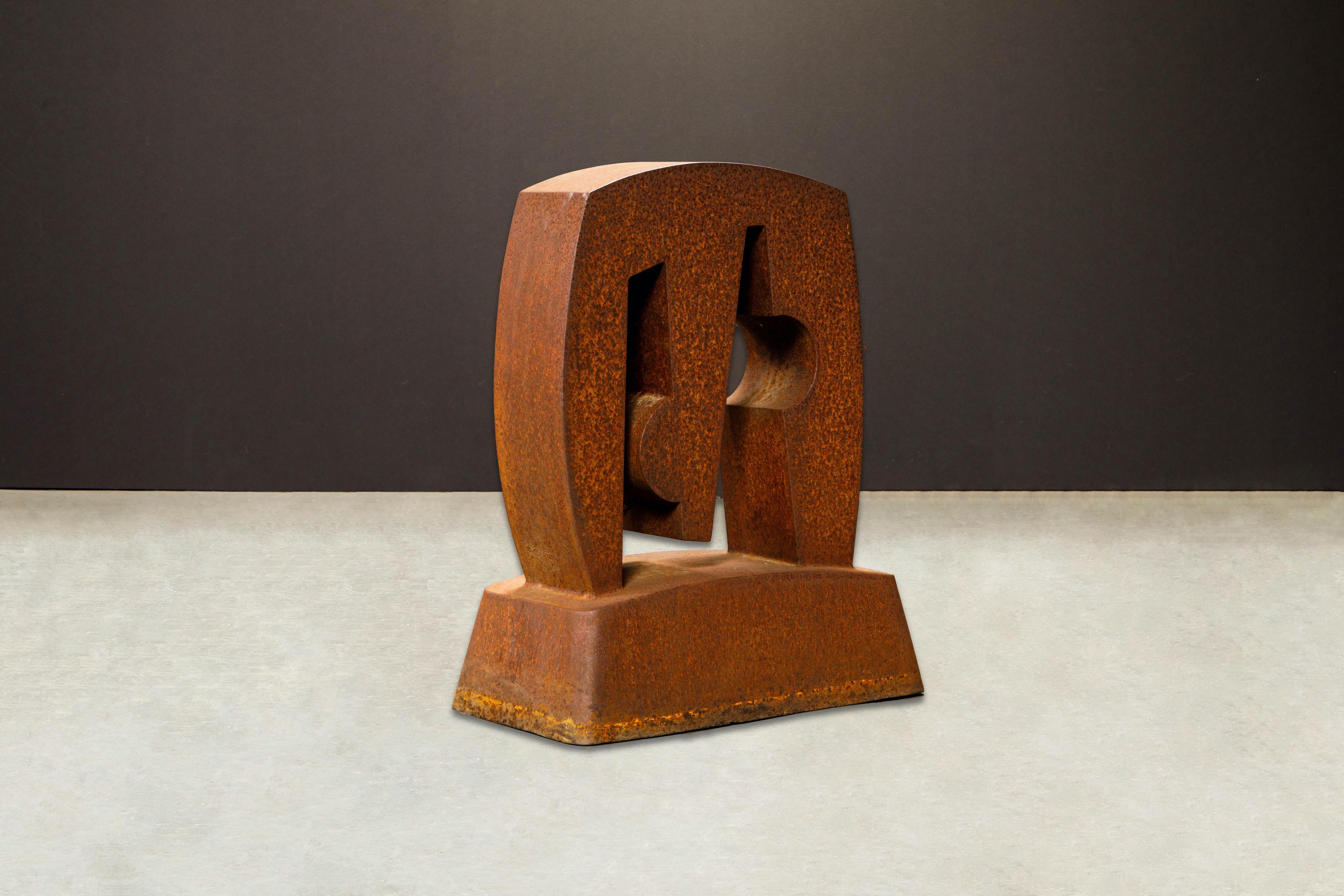 Post-Modern Patinated Steel Sculpture by Arnie Garborg, Signed and Dated 1997
