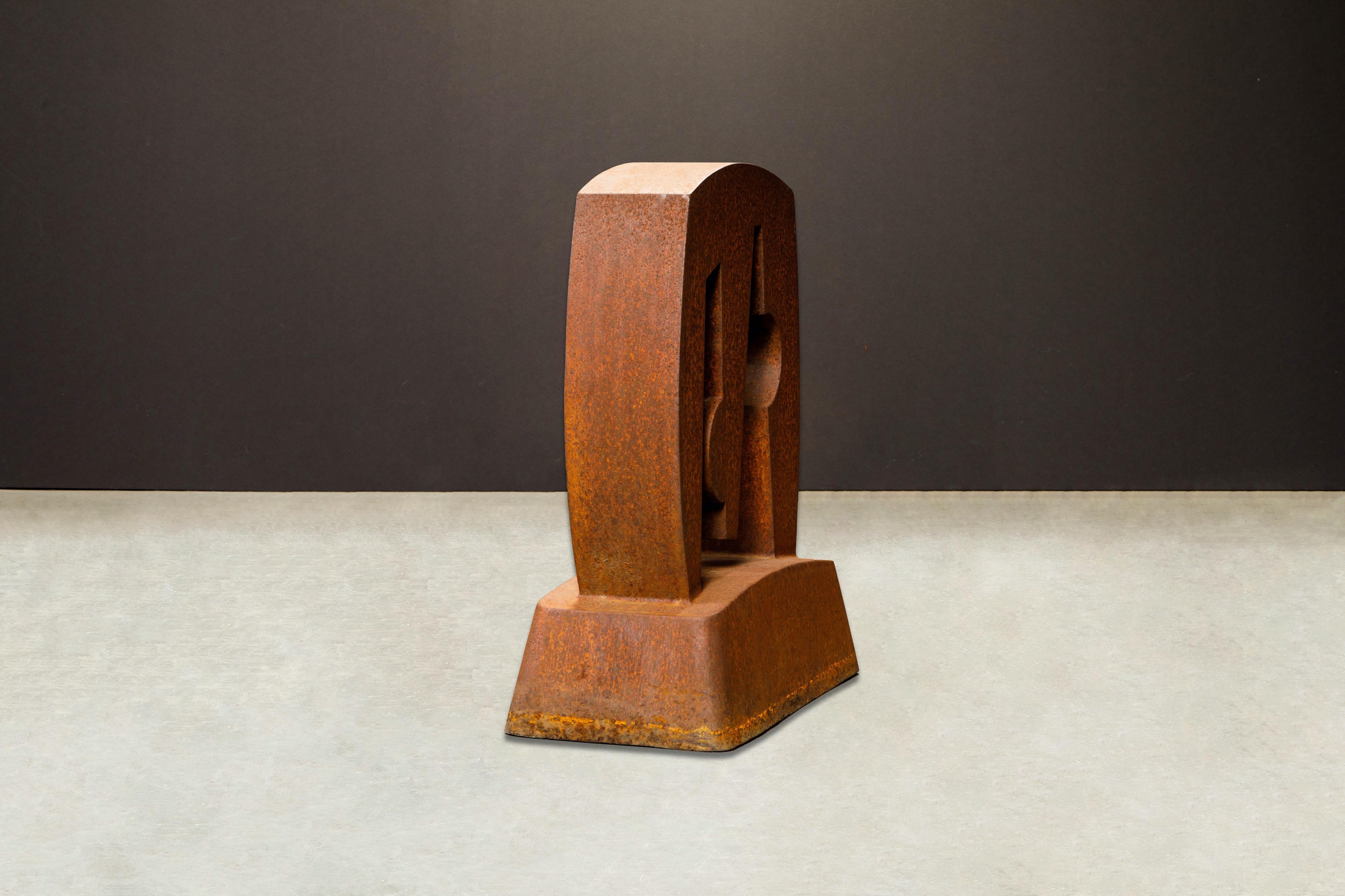 American Patinated Steel Sculpture by Arnie Garborg, Signed and Dated 1997