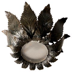 Patinated Sunburst Light Fixture