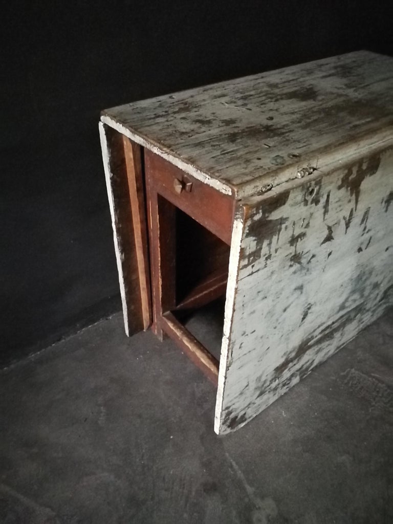 Patinated Swedish Gustavian Drop-Leaf Table For Sale at 1stDibs