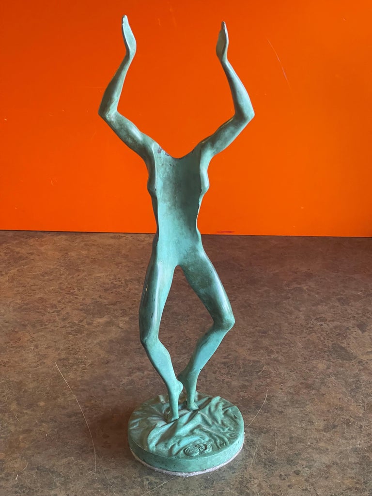 Patinated Verdigras Bronze Figurative Sculpture by Venturi Arte Bologna