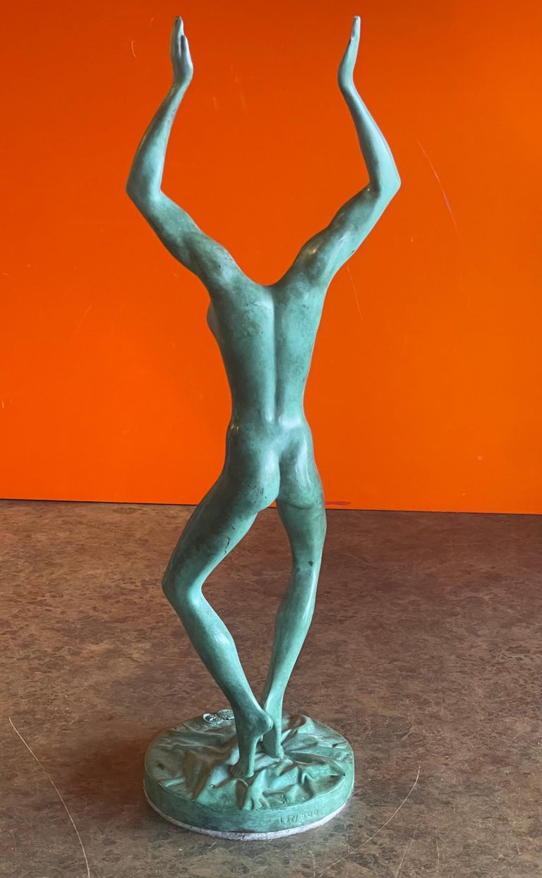 Patinated Verdigras Bronze Figurative Sculpture by Venturi Arte Bologna