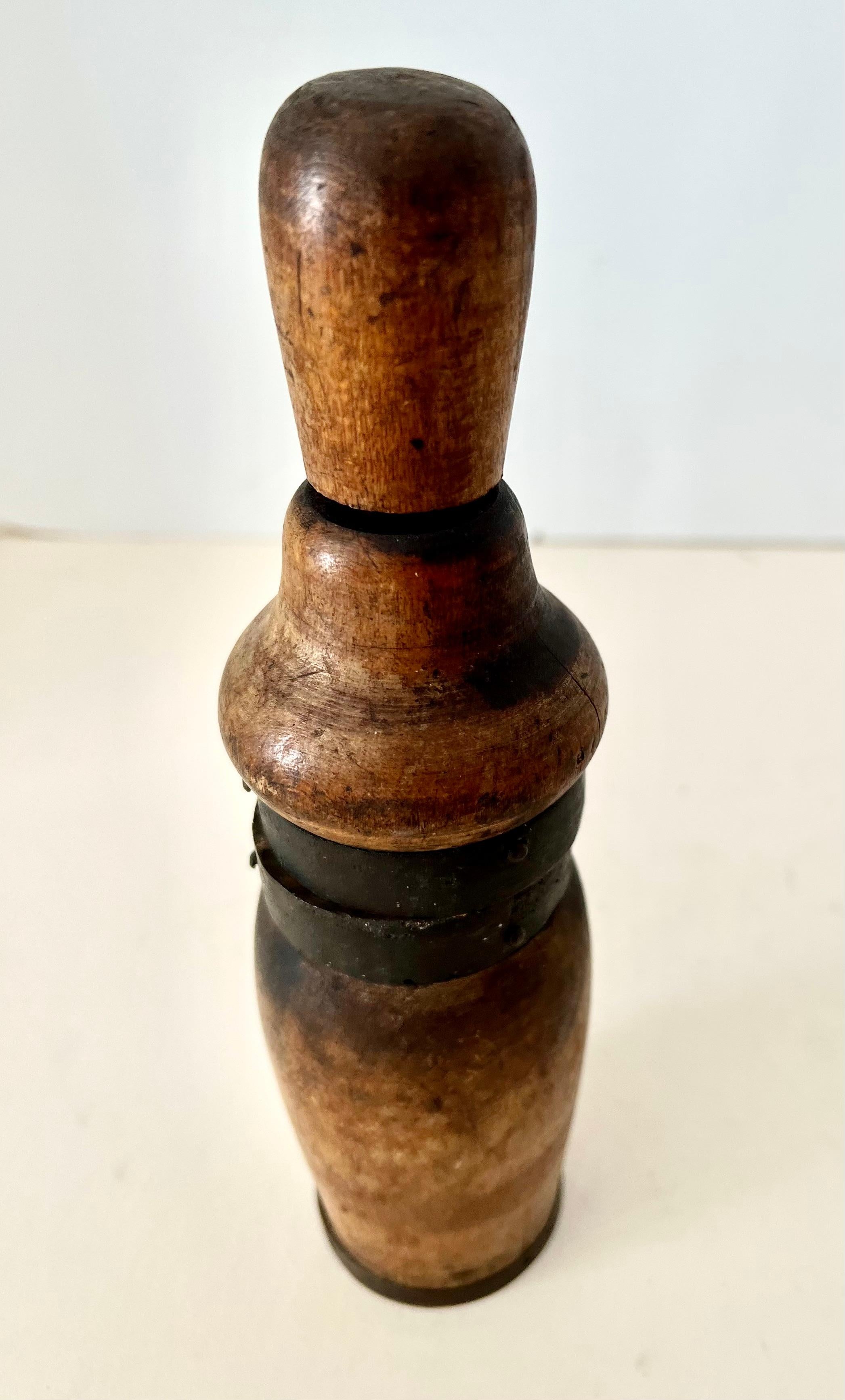 19th Century Patinated Wooden Kitchen Wine Tool and Decorative Piece For Sale