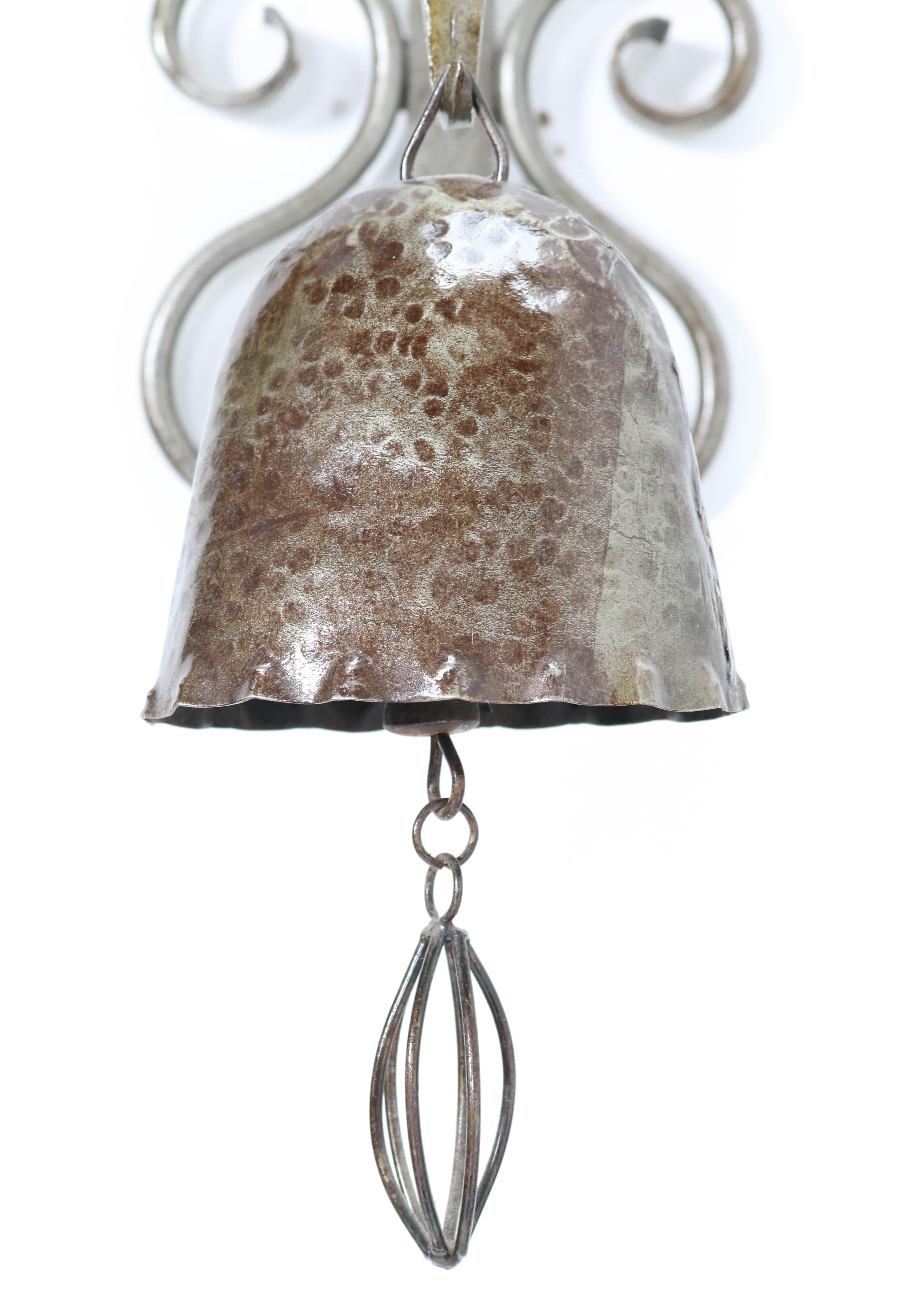 Patinated Wrought Iron Art Deco Amsterdam School Gong or Bell, 1930s For Sale 5