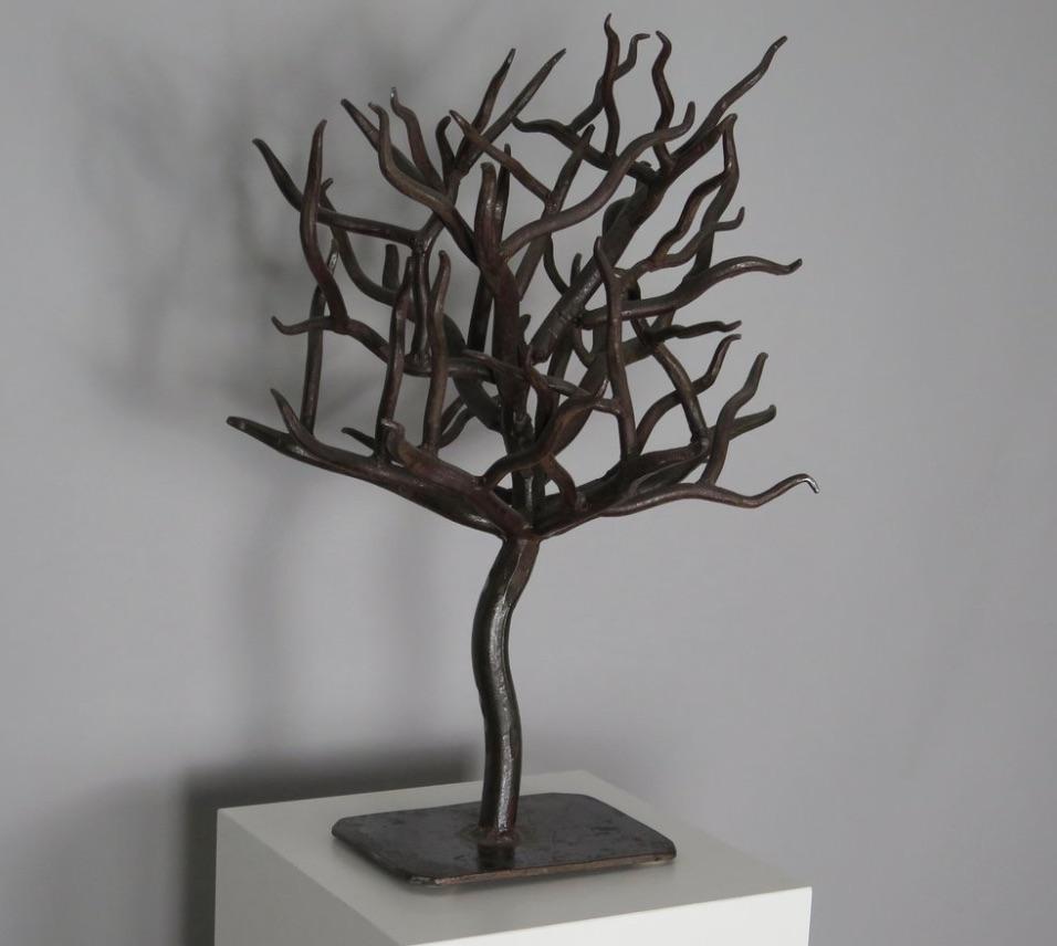 Patinated Wrought Iron Tree Sculpture In Good Condition For Sale In Pittsburgh, PA