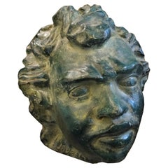 Signo Patinierter Gipskopf 1964. JAURET