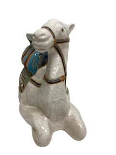 Patio Decoration Ceramic Hollywood Regency Camel Garden Flower Pot Stand Vintage